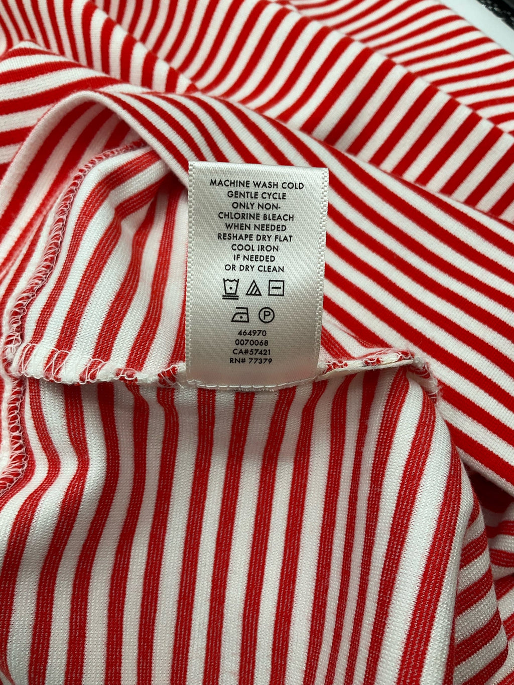 Ann Taylor Red/White Stripe Pre-Owned Ladies Dress - Size 6 Petite