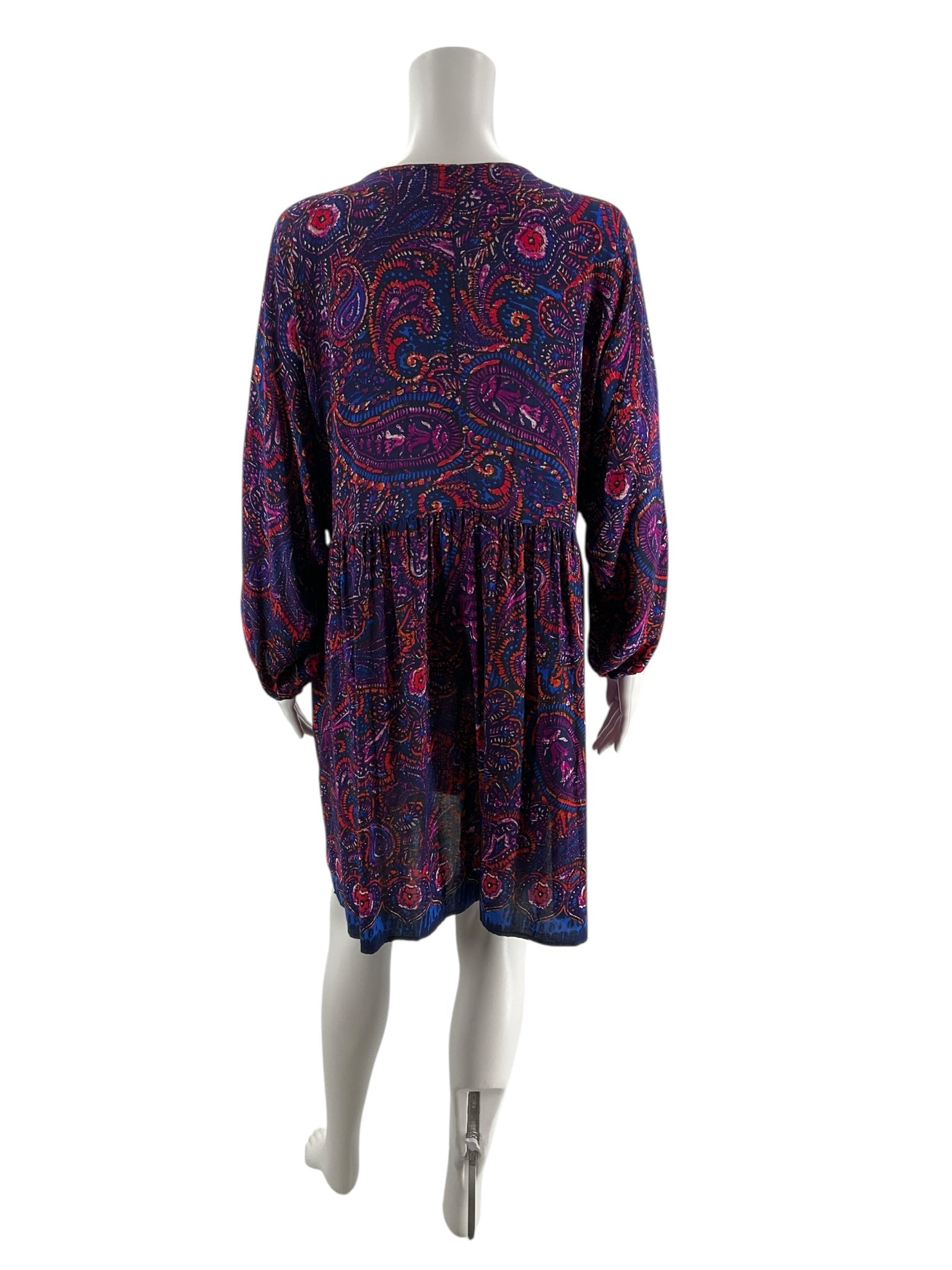 Uncle Frank Blue/Purple Print Pre-Owned Ladies Dress - Size Medium