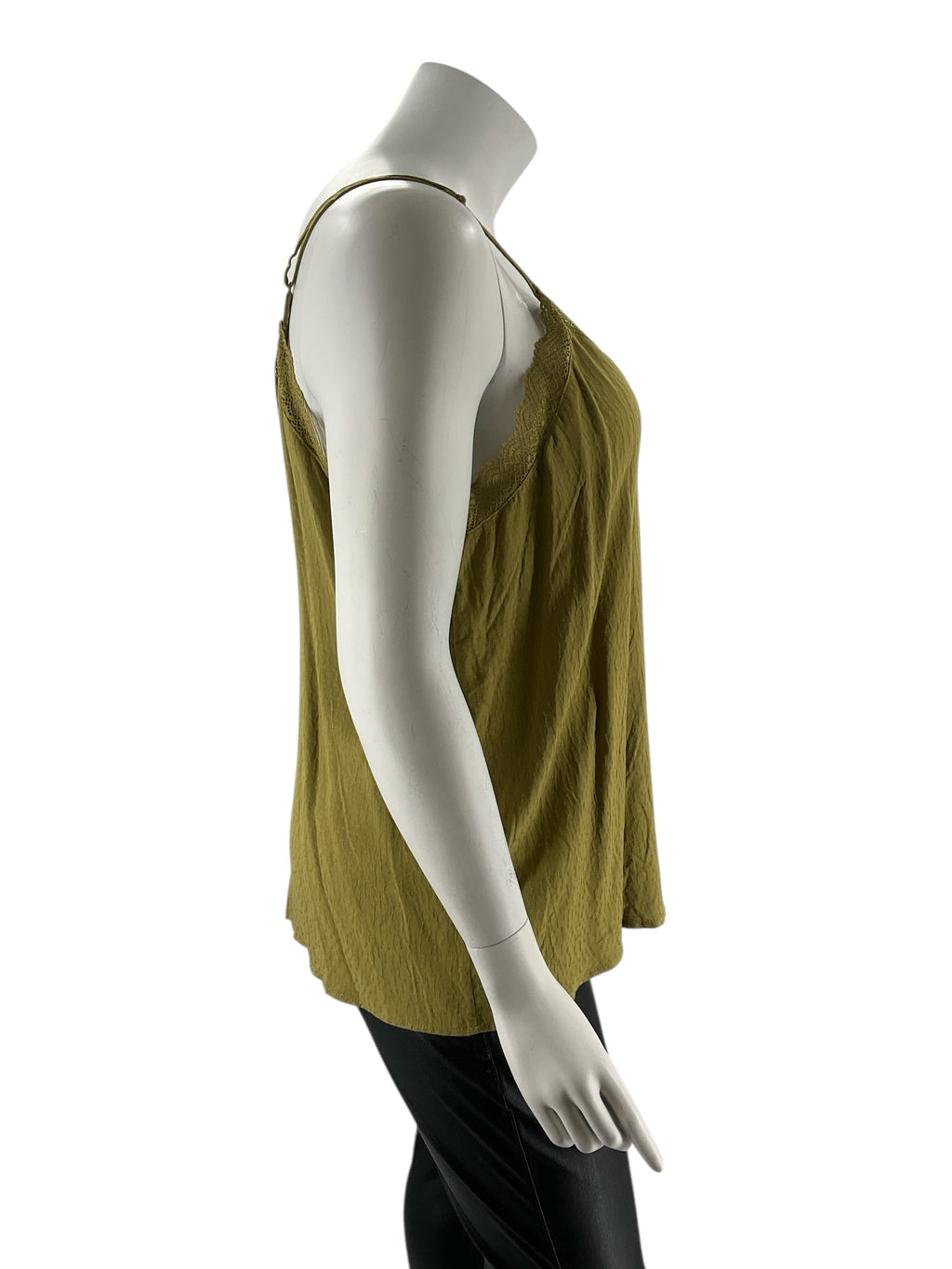 Tranquil & True Olive Green Dots Pre-Owned Ladies Sleeveless Top - Size 2X