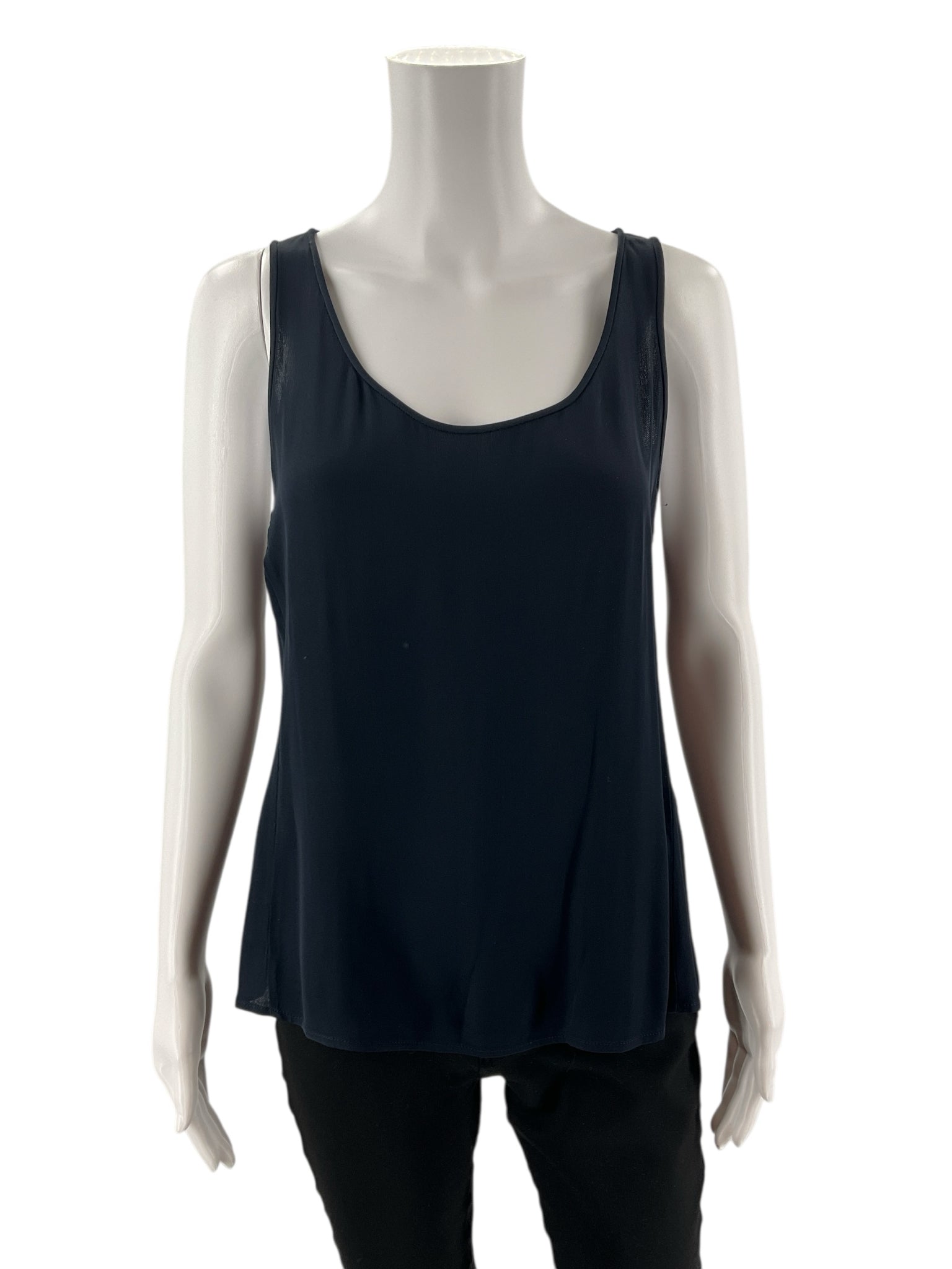 Armani Collezioni - Navy Solid Pre-Owned Ladies Casual Top - Size 14