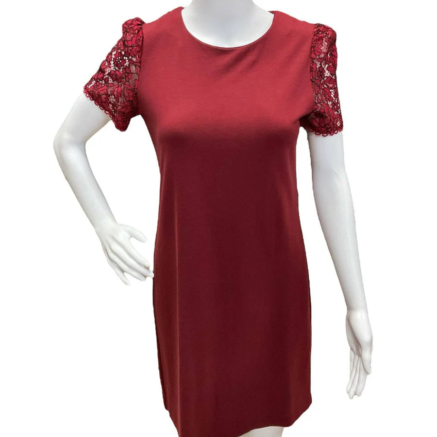 Draper James Maroon Lace Pre-Owned Ladies New with Tags Dress - Size XS