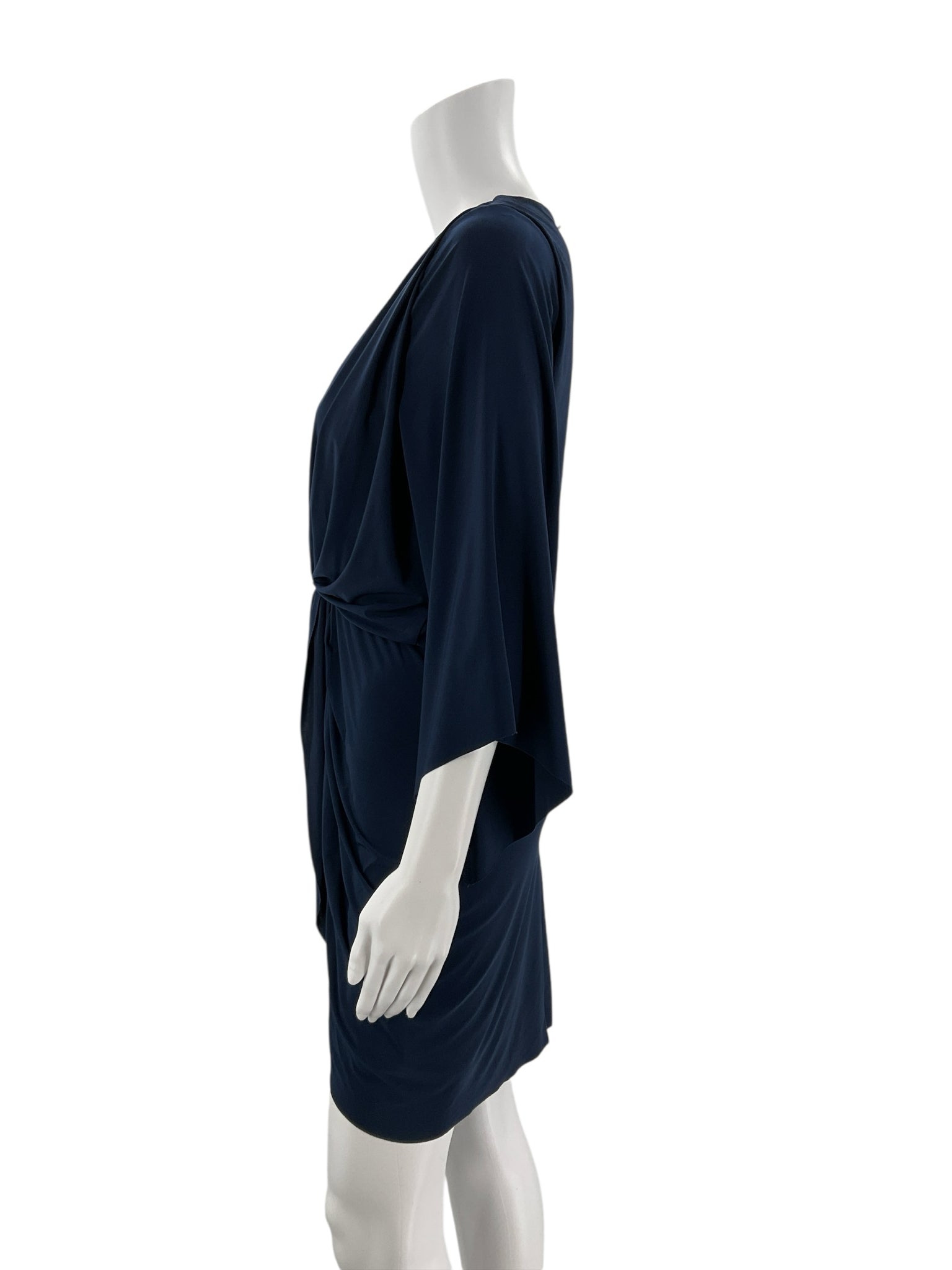 MISA Navy Solid Pre-Owned Ladies New With Tags Dress - Size Small