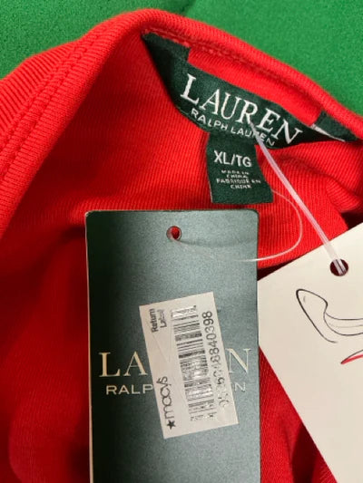Lauren Red Solid Pre-Owned Ladies New with Tags Top - Size XL