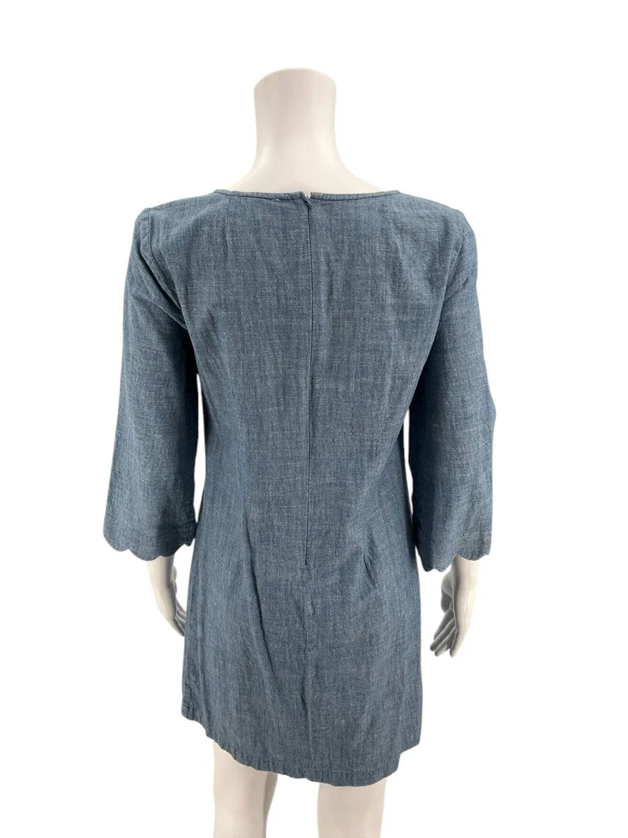 J Crew Chambray Pre-Owned Ladies Dress - Size 4