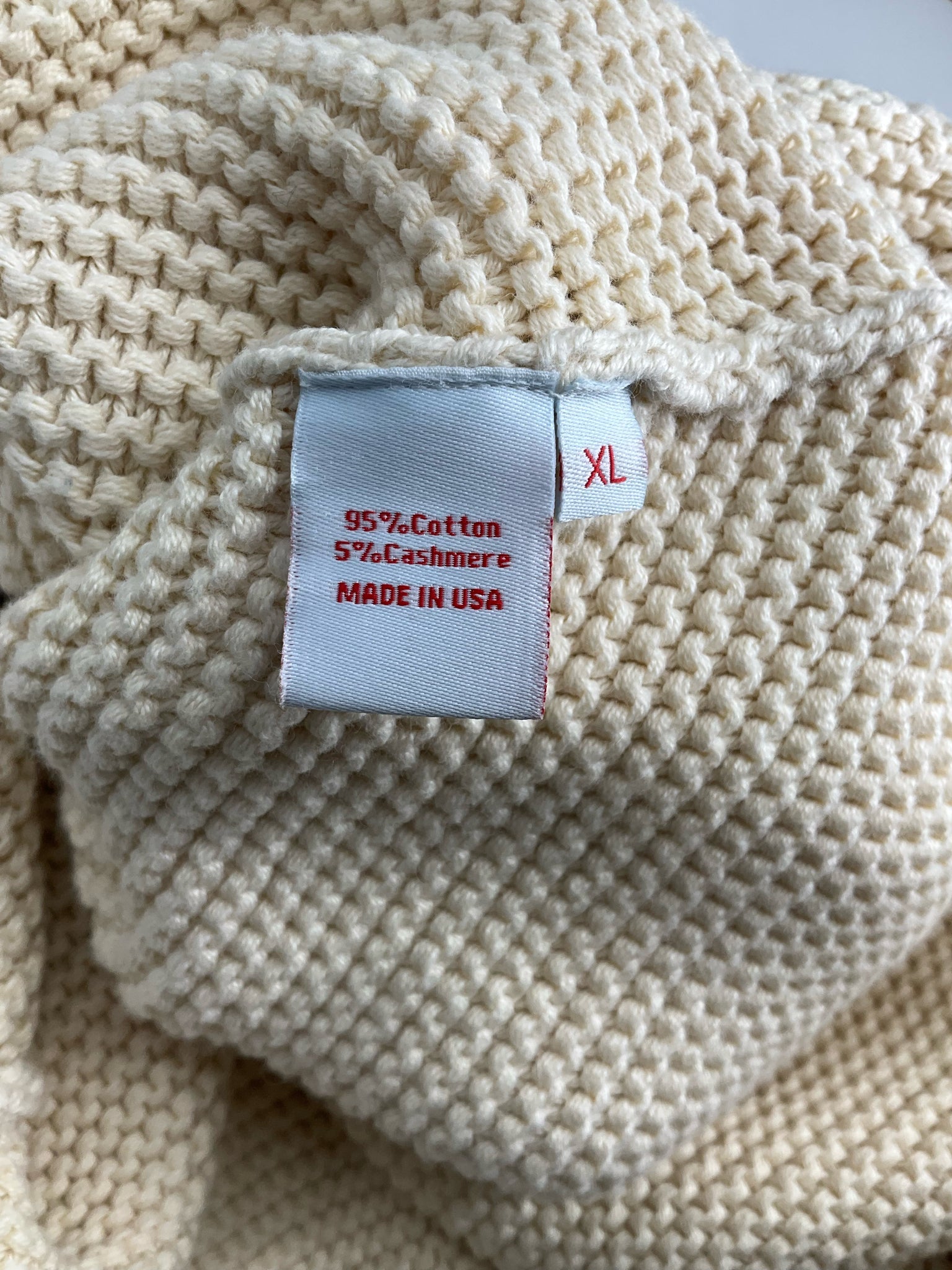 Frances Valentine -  Cream Solid Pre-Owned Ladies Casual Top -  Size XL