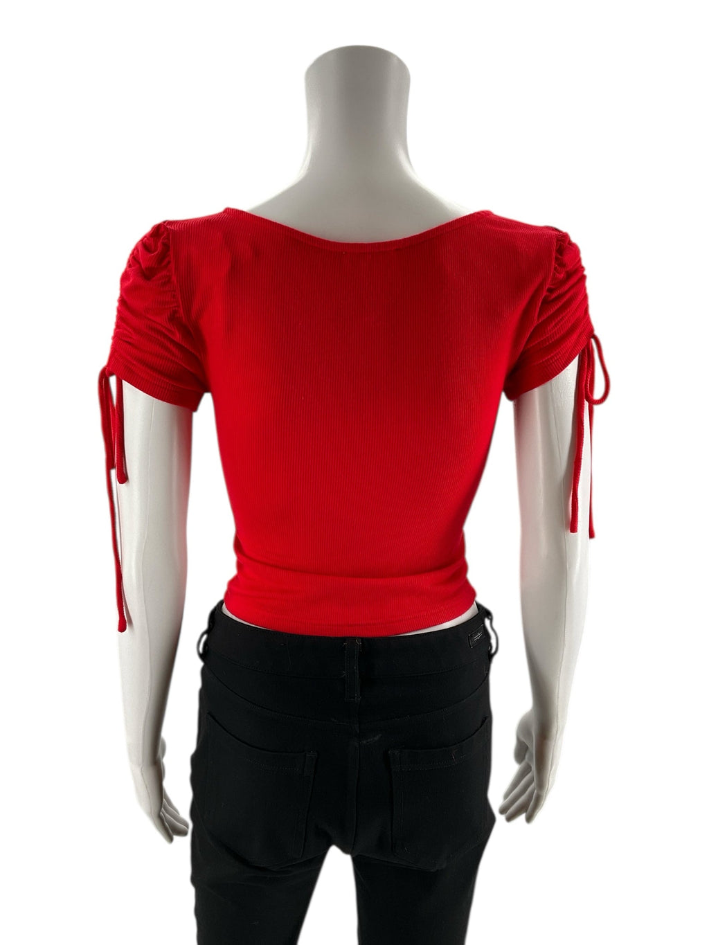 Superdown - Red Ribbed Pre-Owned Ladies Casual Top - Size XS