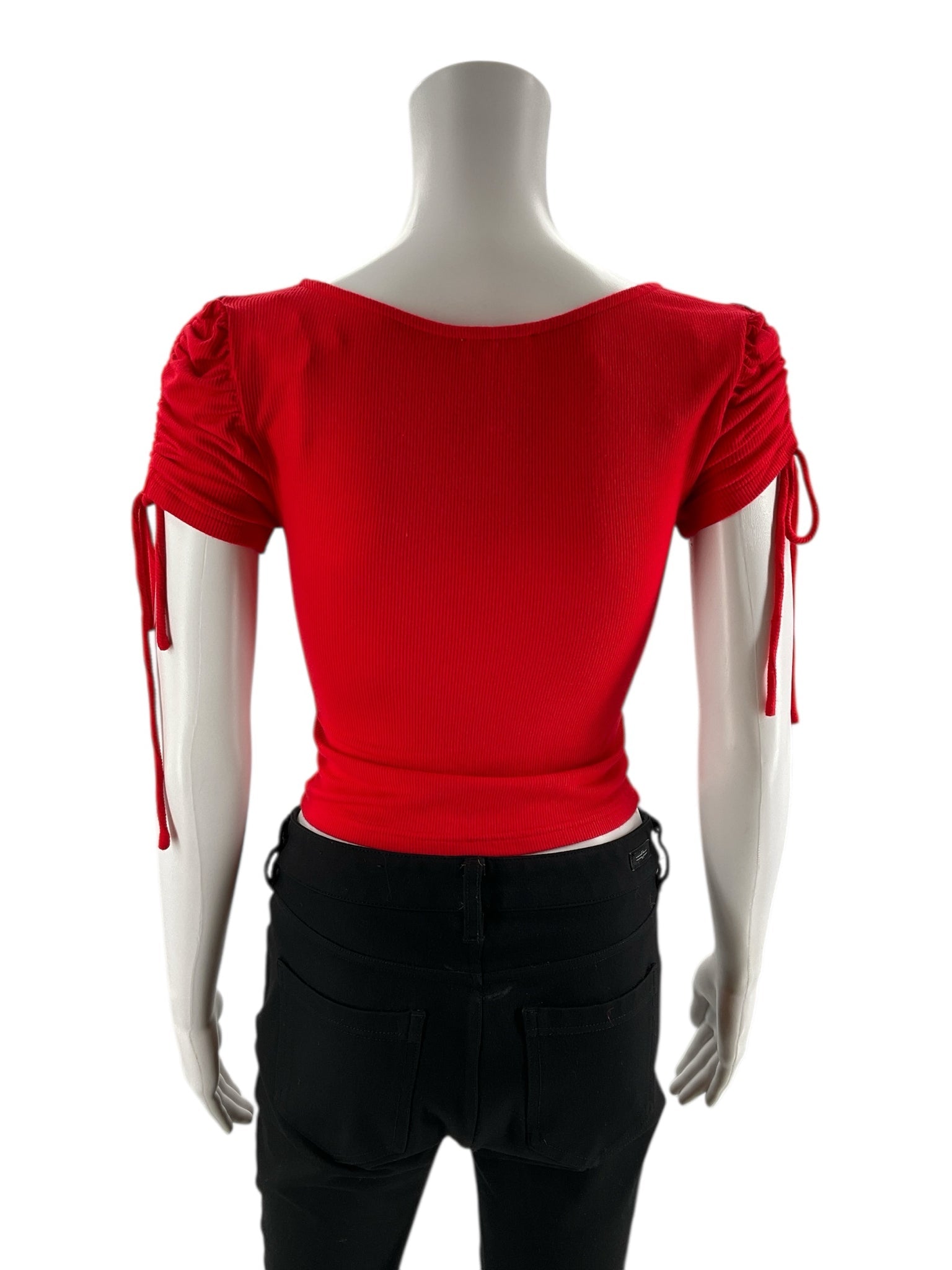 Superdown - Red Ribbed Pre-Owned Ladies Casual Top - Size XS