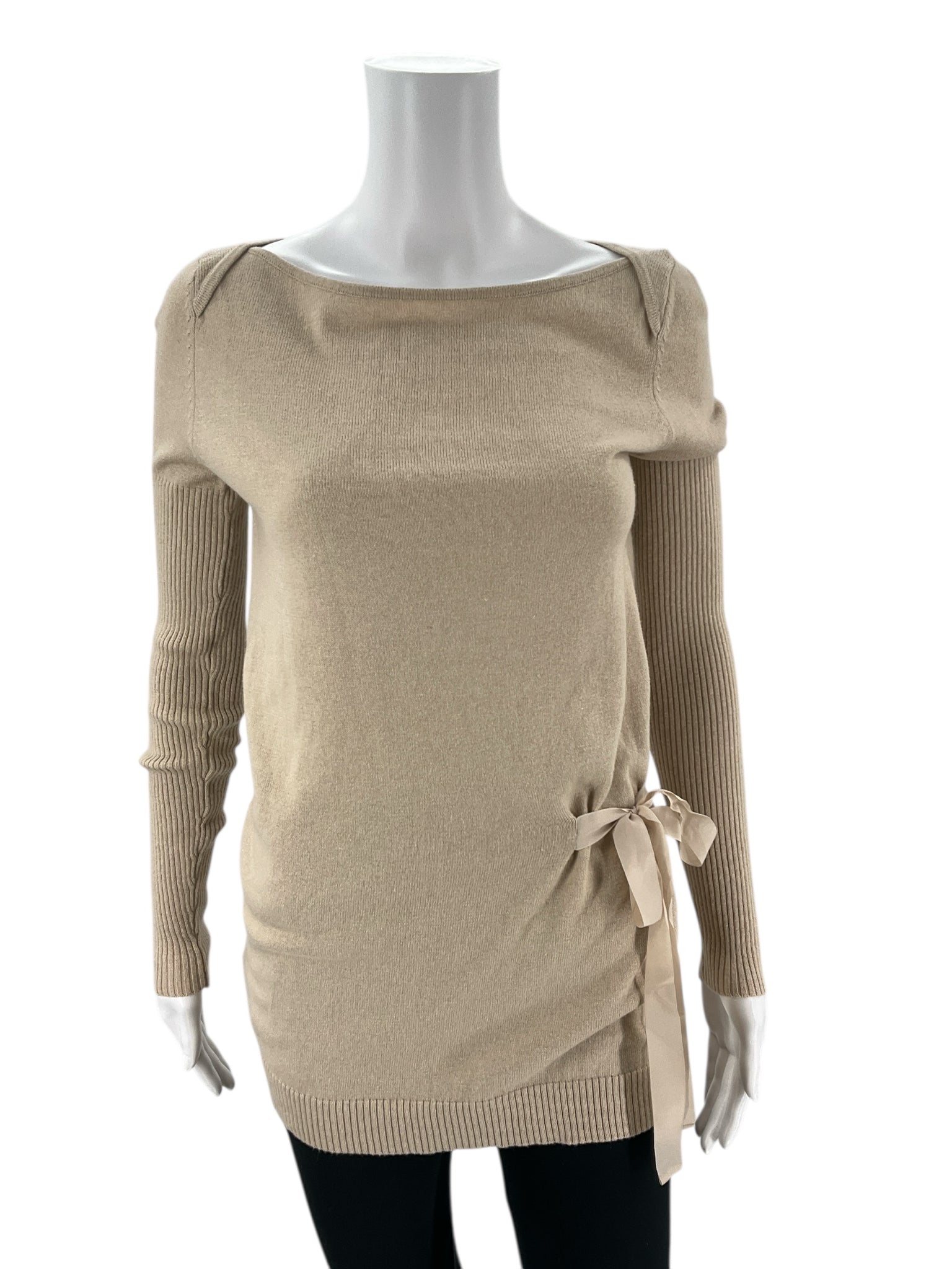 Loft Beige Solid Pre-Owned Ladies Top - Size Small