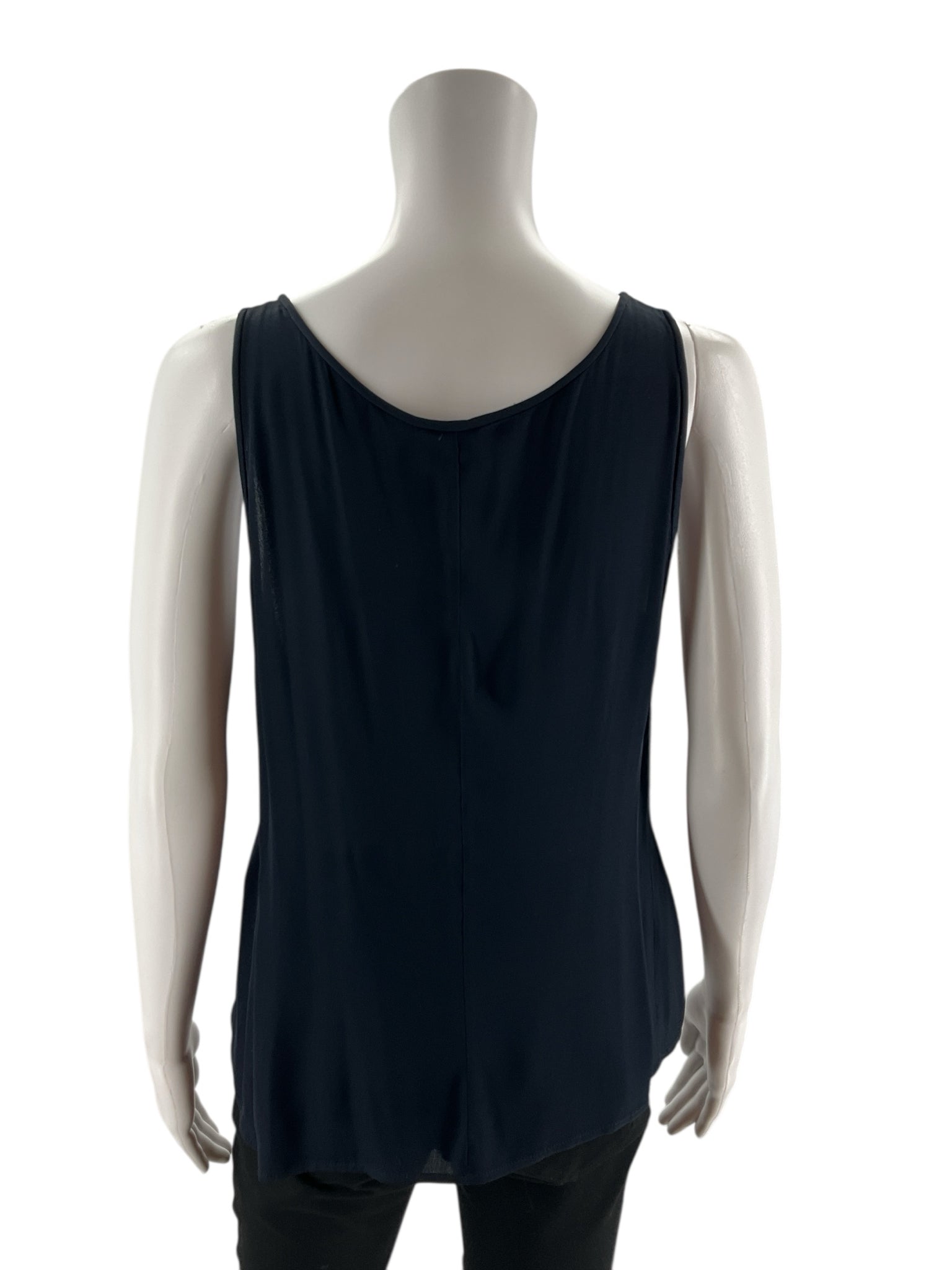 Armani Collezioni - Navy Solid Pre-Owned Ladies Casual Top - Size 14