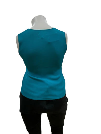 Chico's Teal Solid Pre-Owned Ladies Top - Size Large