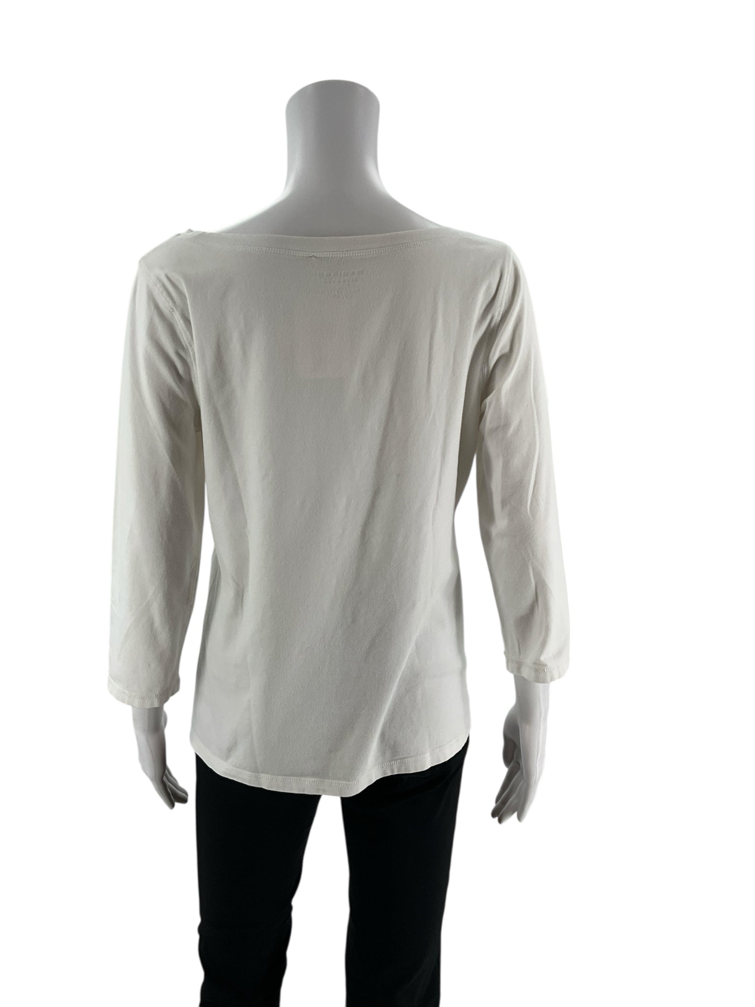 Madison White Solid Pre-Owned Ladies Top - Size Large