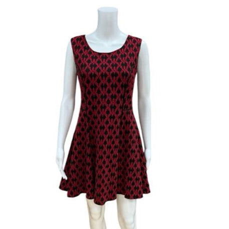 Paper Crane Red/Black Print Ladies Pre-Owned Dress - Size Small - Margaret’s Fine Consignment