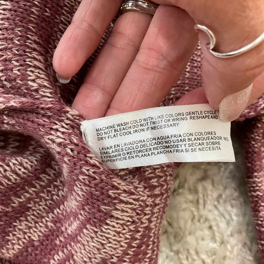 Madison Lilly Mauve Heathered Pre-Owned Ladies New with Tags Top - Size Small