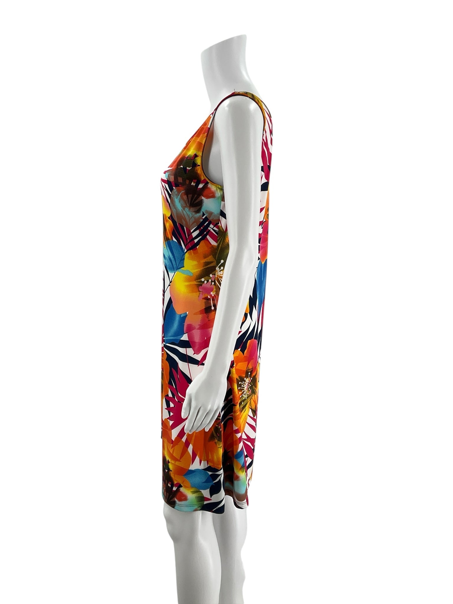 Michael Tyler Multi-Color Tropical Floral Sleeveless Dress – Size Small, Excellent Pre-Owned - Margaret’s Fine Consignment