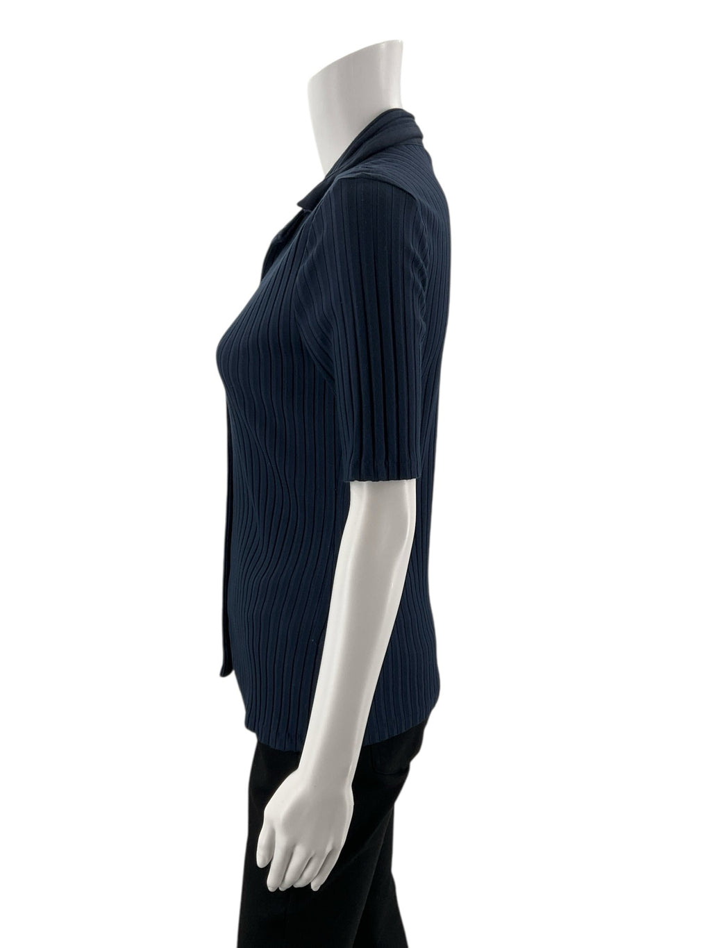 Banana Republic - Navy Stripe Pre-Owned Ladies Casual Top - Size Small