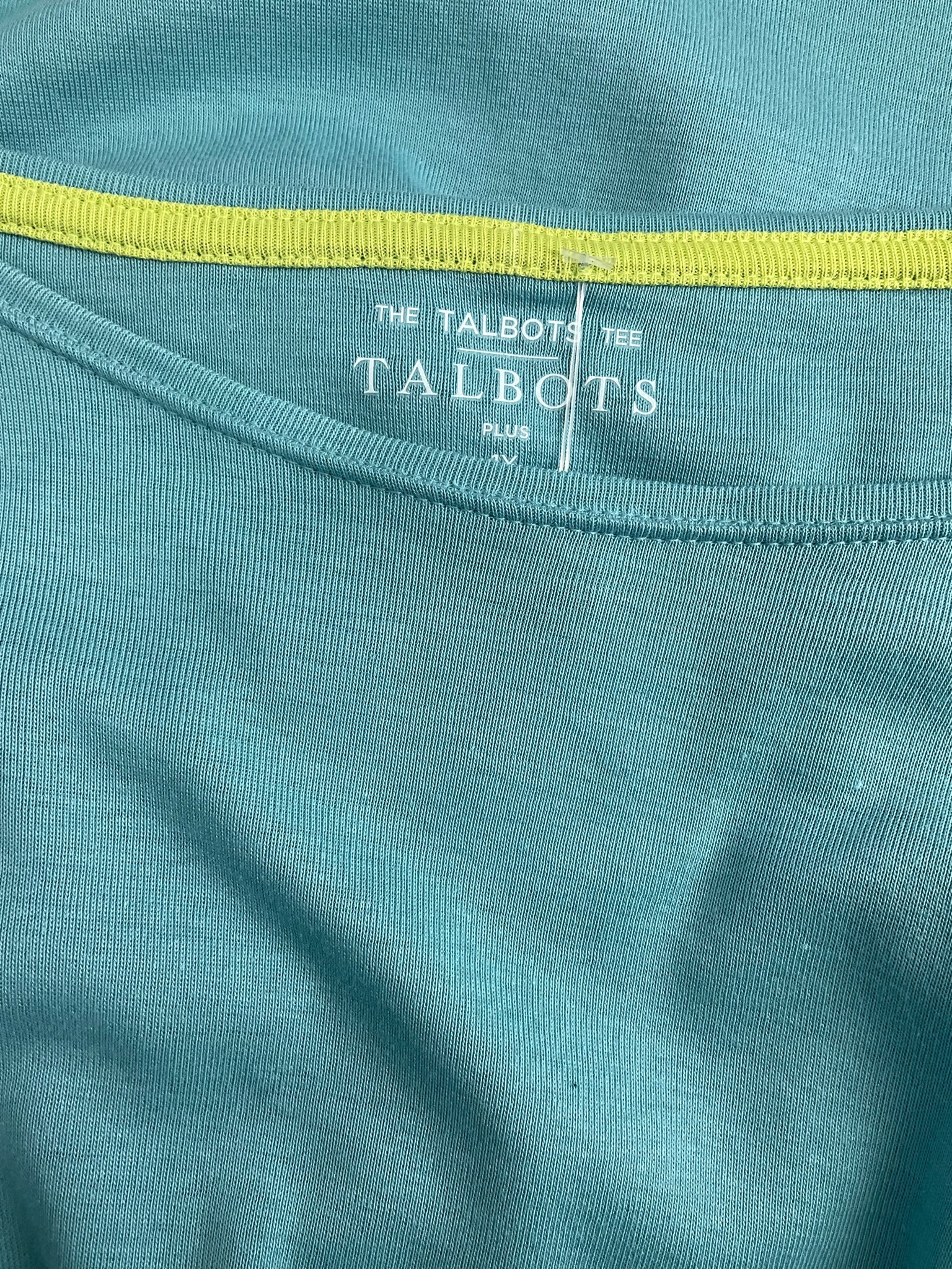 Talbots Aqua Green Solid Pre-Owned Ladies New With Tags Top - Size 1X