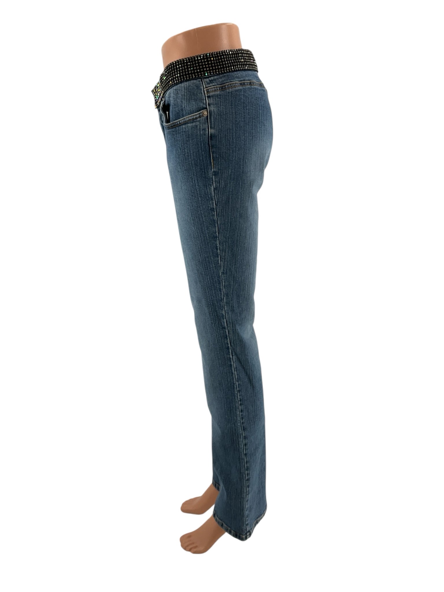 Express - Blue Rhinestone Pre-Owned Ladies Jeans- Size 5/6