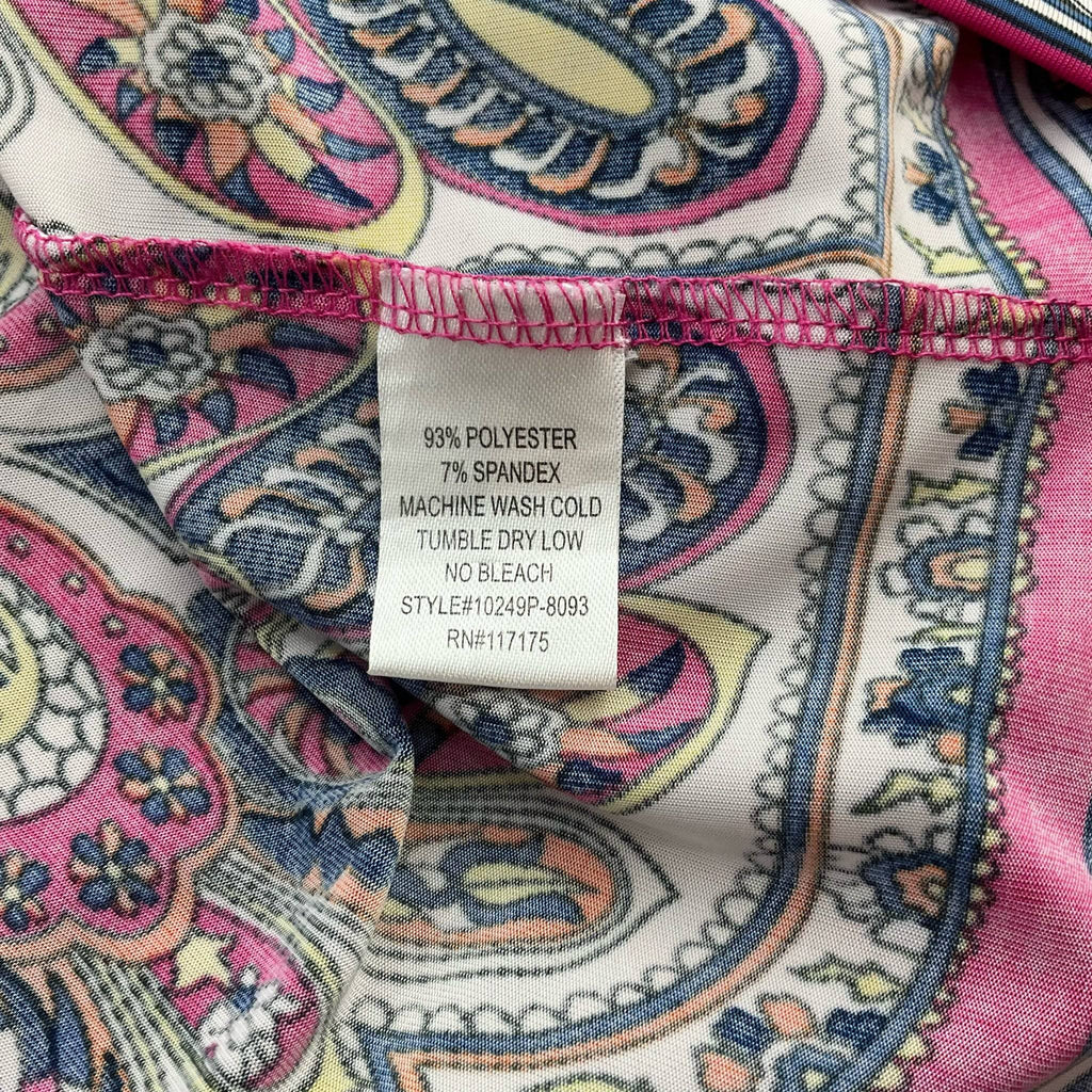 Haan Pink/Orange/Navy Paisley Ladies Pre-Owned Dress - Size XL Petite - Margaret’s Fine Consignment