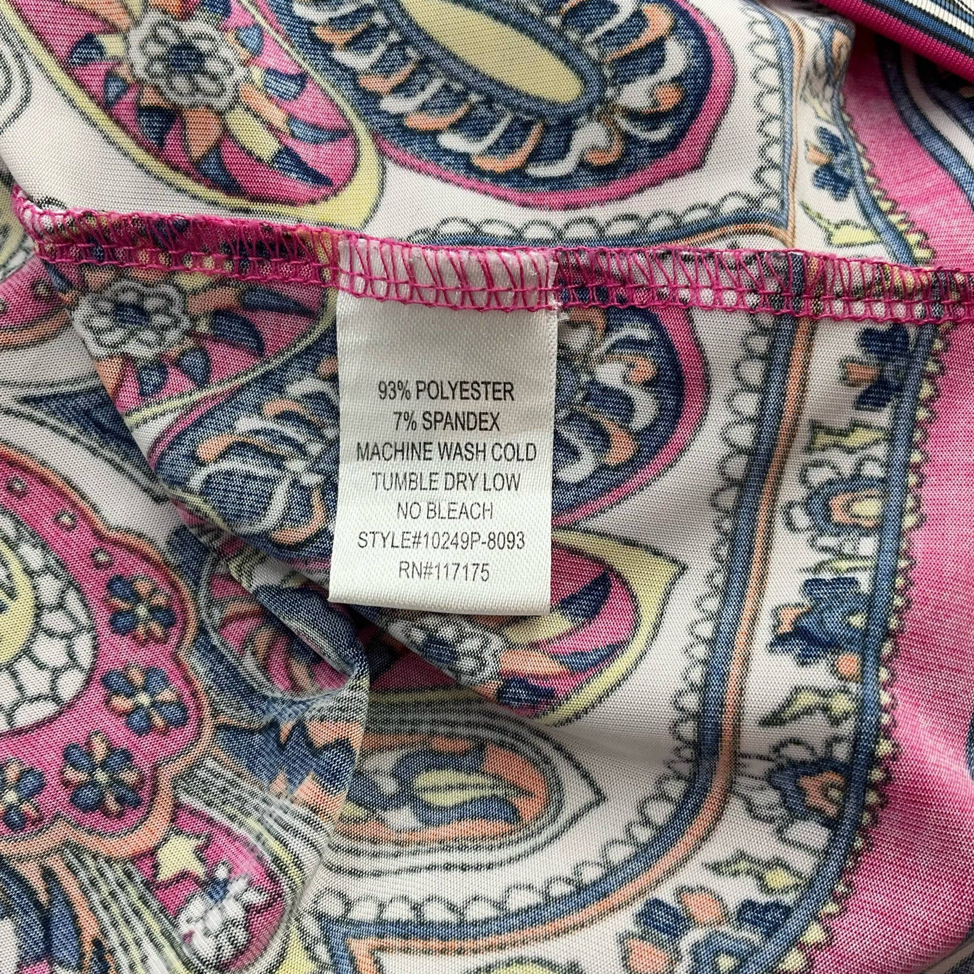 Haan Pink/Orange/Navy Paisley Ladies Pre-Owned Dress - Size XL Petite - Margaret’s Fine Consignment