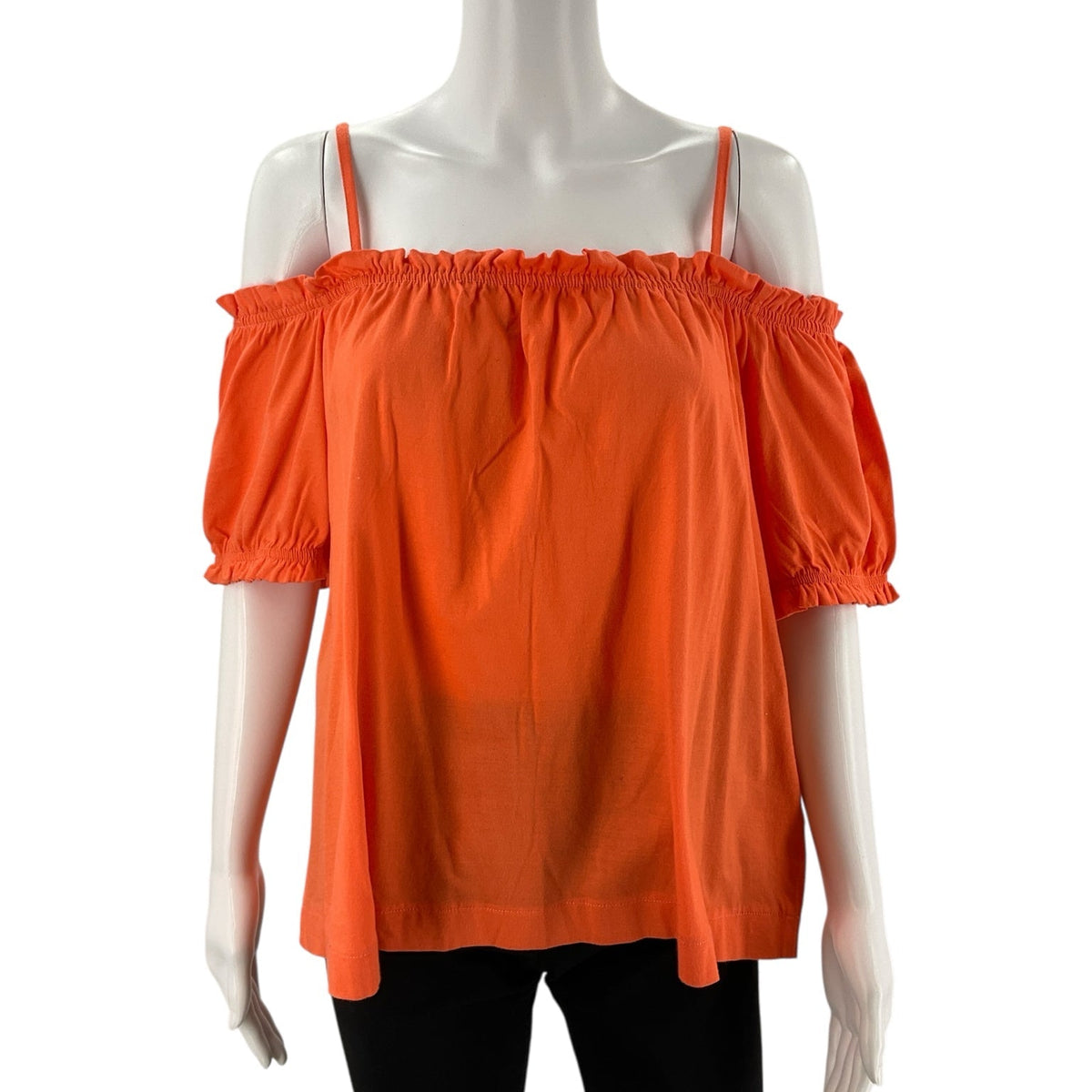 H&M Orange Solid Pre-Owned Ladies Top -  Size Large