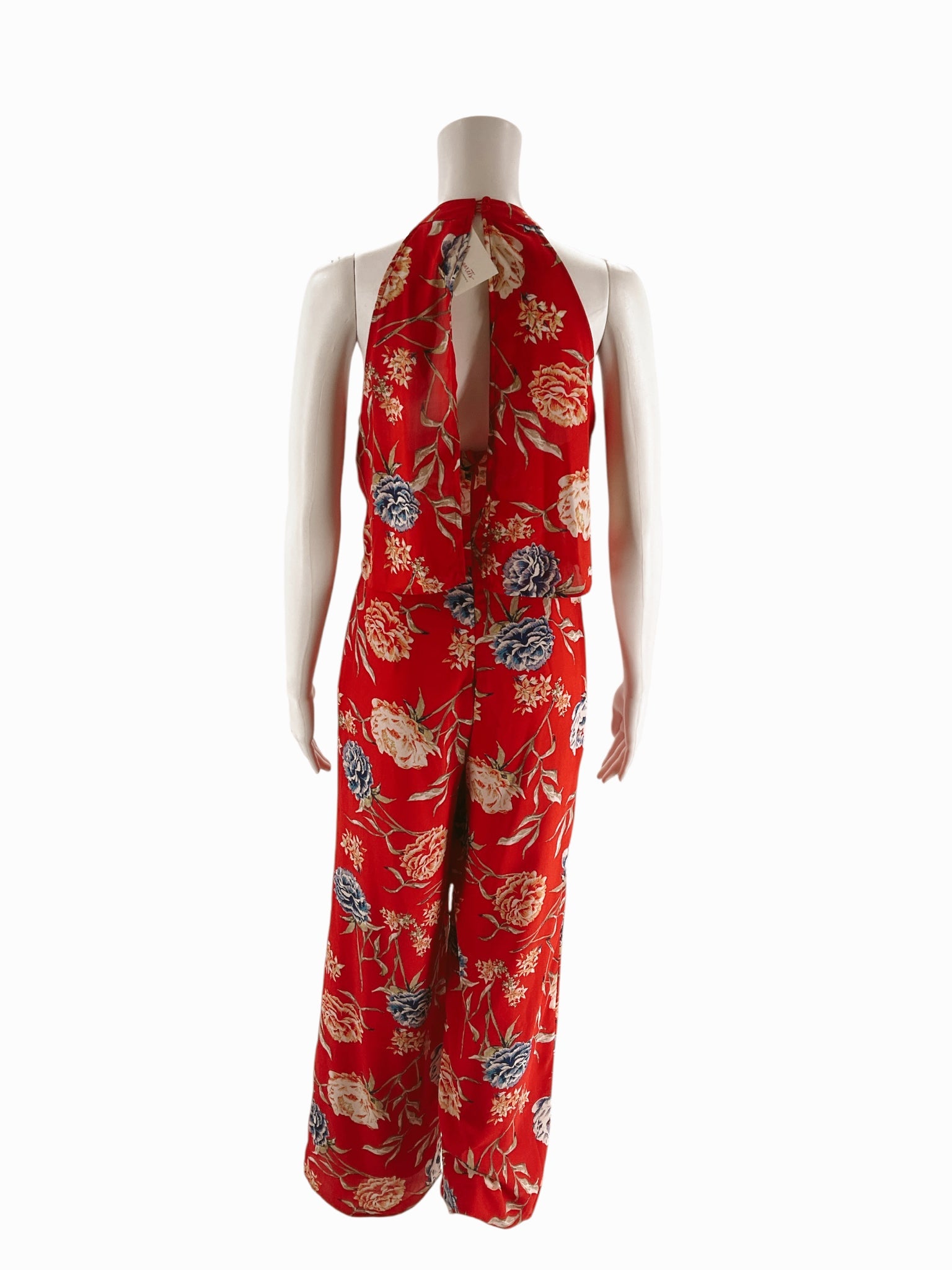 Romeo & Juliet Coral/Multi Floral Pre-Owned Ladies Jumpsuit - Size XS