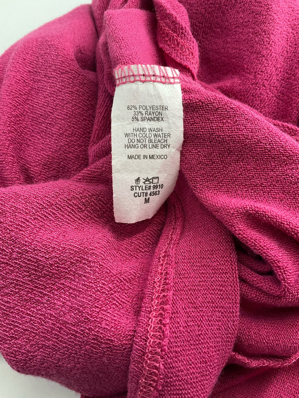 Olivia Grey -  Pink Solid Pre-Owned Ladies Casual Top - Size Medium