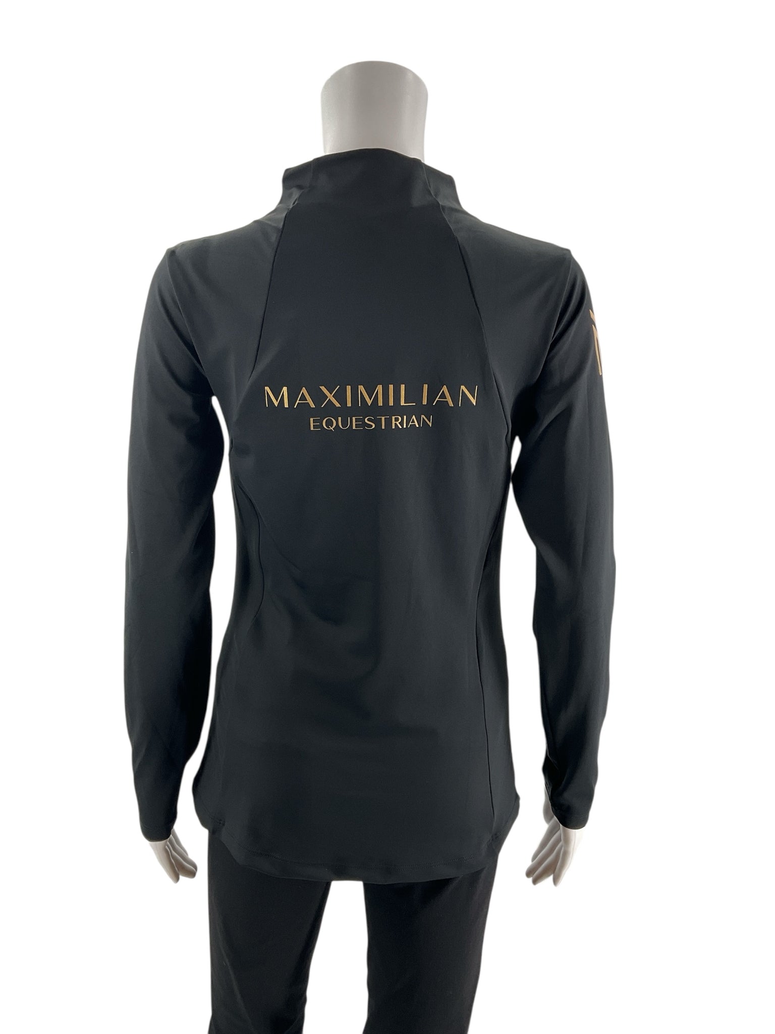 Maximilian Black Solid Pre-Owned Ladies New With Tags Jacket -  Size Large