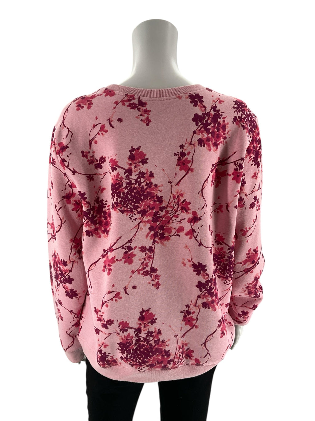 Karen Scott -  Pink Floral Pre-Owned Ladies Casual Top - Size Medium