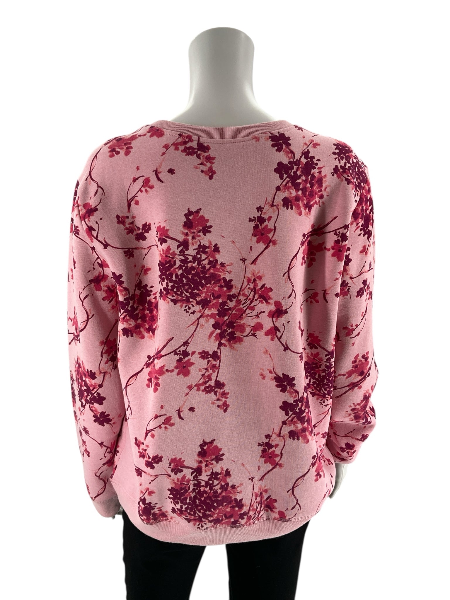 Karen Scott -  Pink Floral Pre-Owned Ladies Casual Top - Size Medium