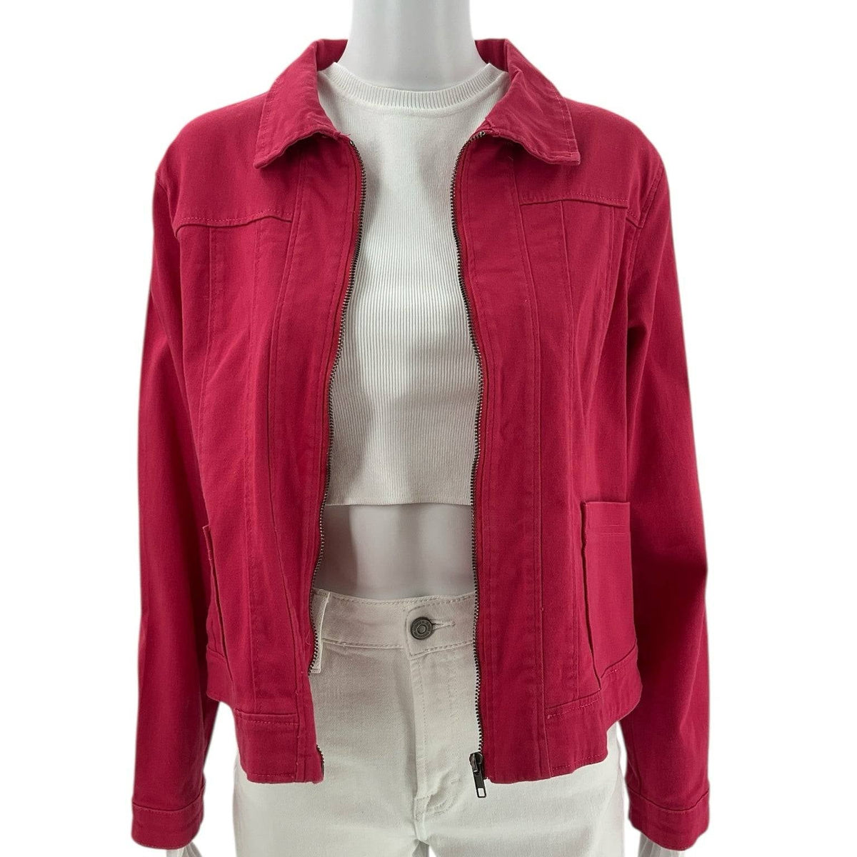 Skye's The Limit Pink Solid Pre-Owned Ladies Jacket - Size Large - Margaret’s Fine Consignment