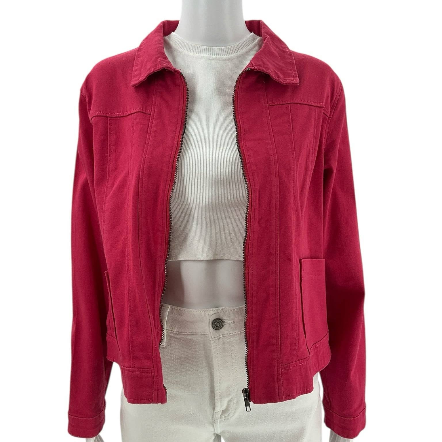 Skye's The Limit Pink Solid Pre-Owned Ladies Jacket - Size Large - Margaret’s Fine Consignment