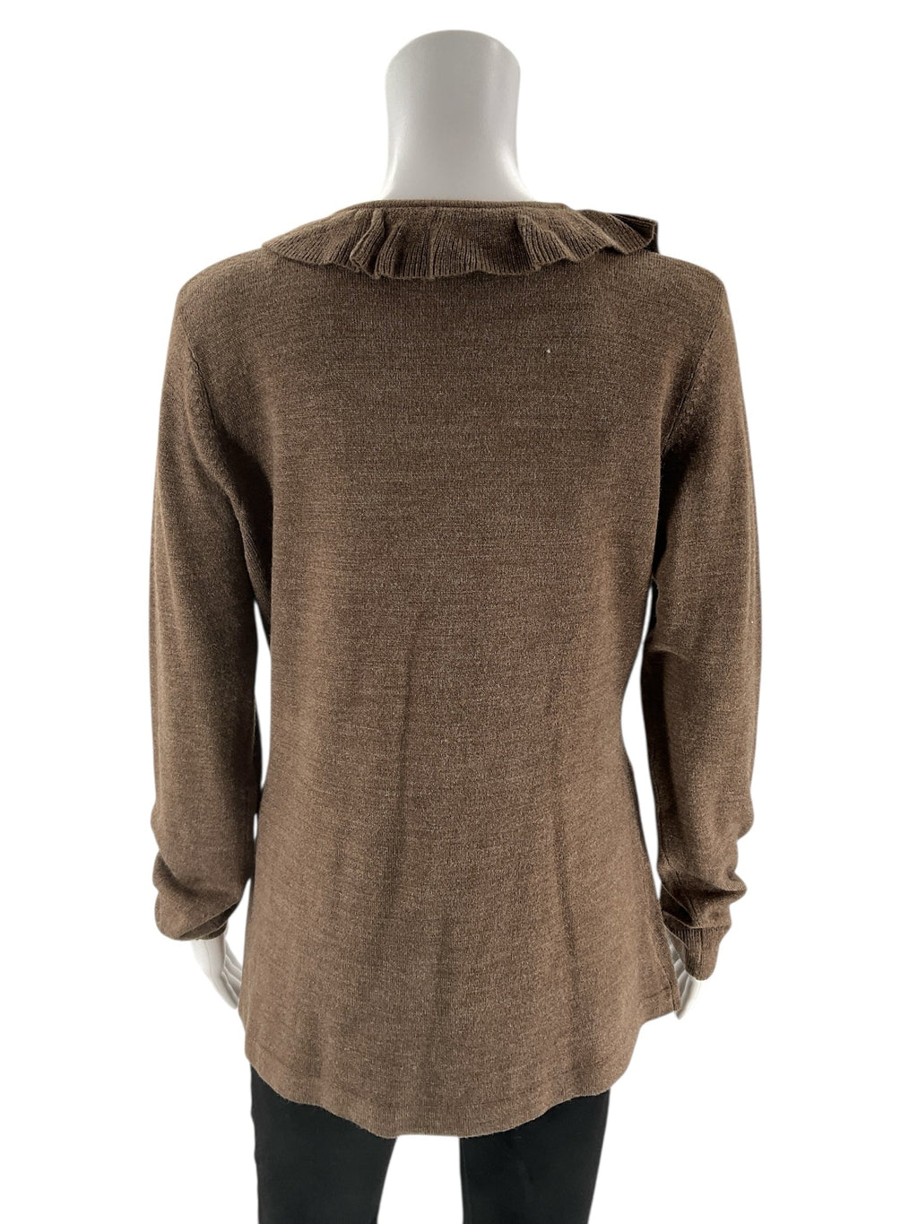 Suzie in the City - Brown Solid Pre-Owned Ladies Casual Top - Size L