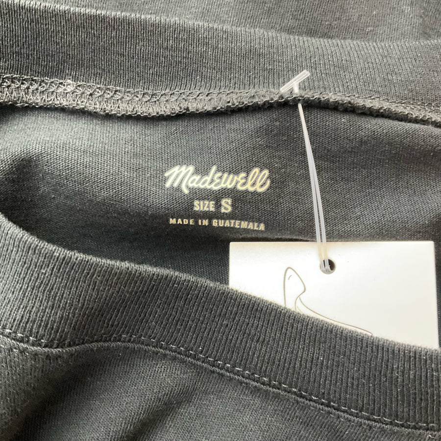 Madewell Black Solid Short Sleeve Top – Size Small, Excellent Pre-Owned