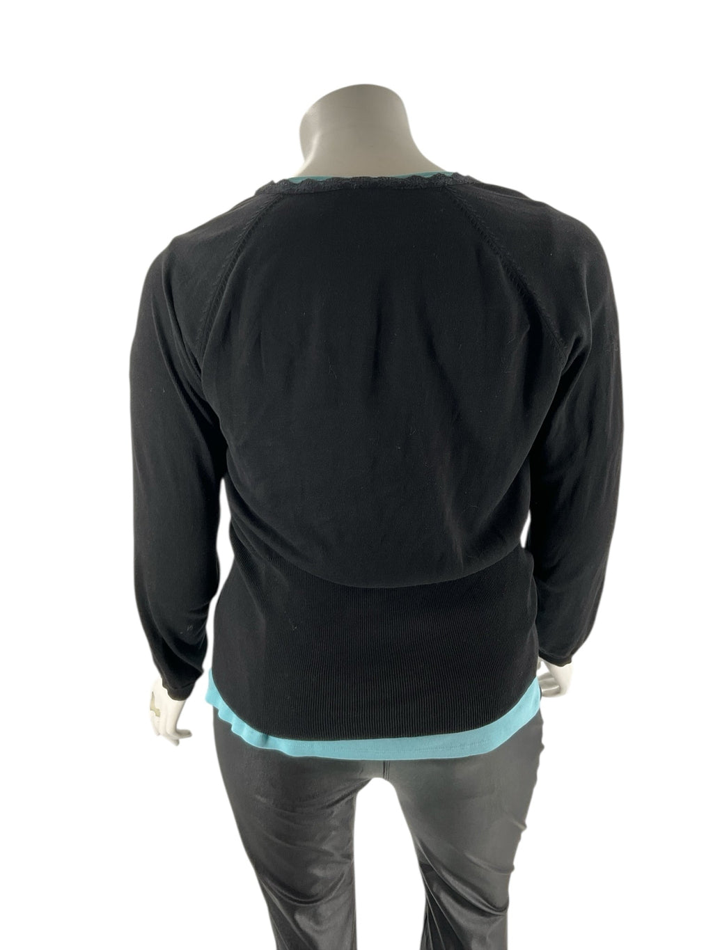 Lane Bryant Black Solid Pre-Owned Ladies Top - Size 18