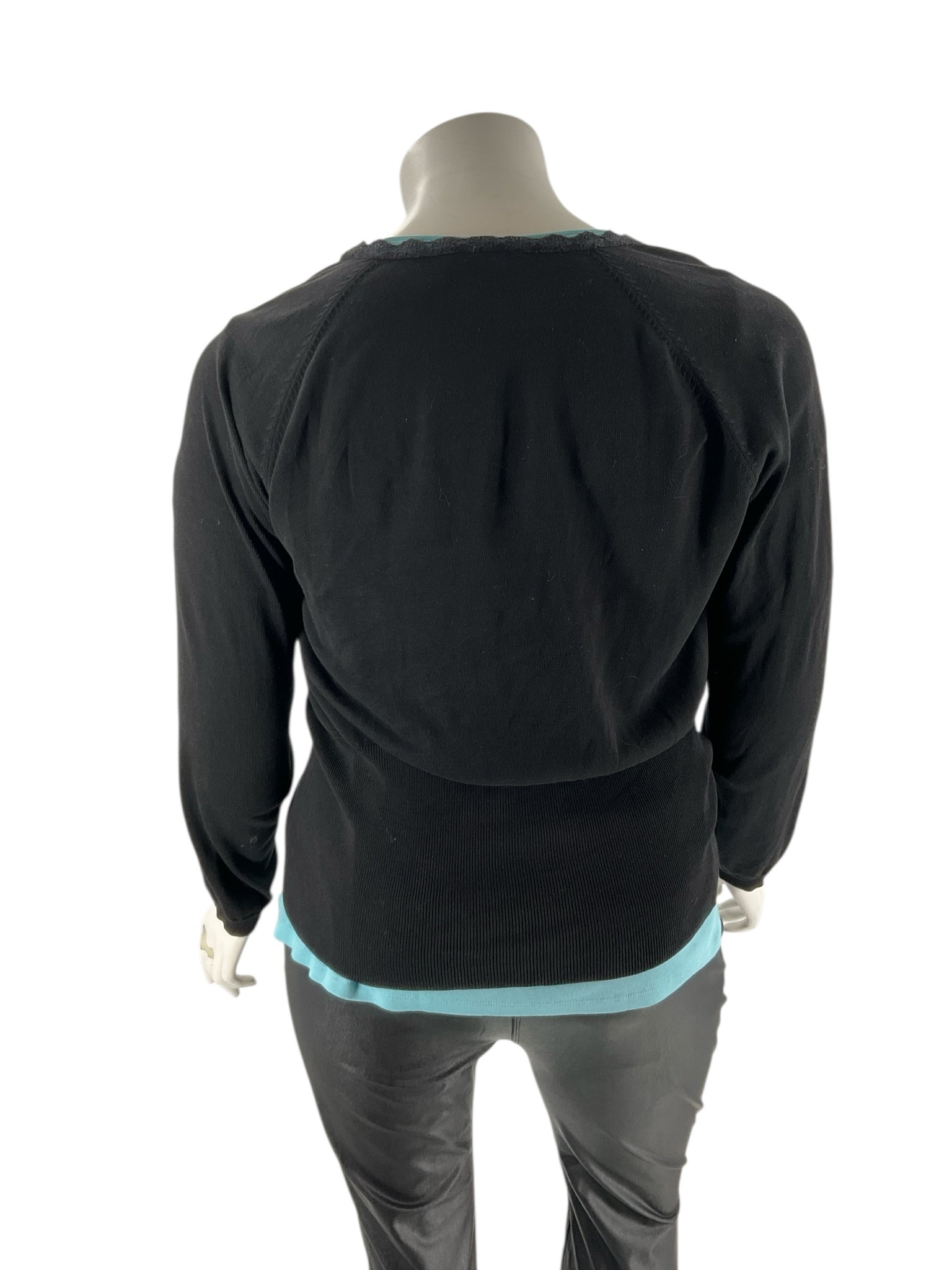 Lane Bryant Black Solid Pre-Owned Ladies Top - Size 18