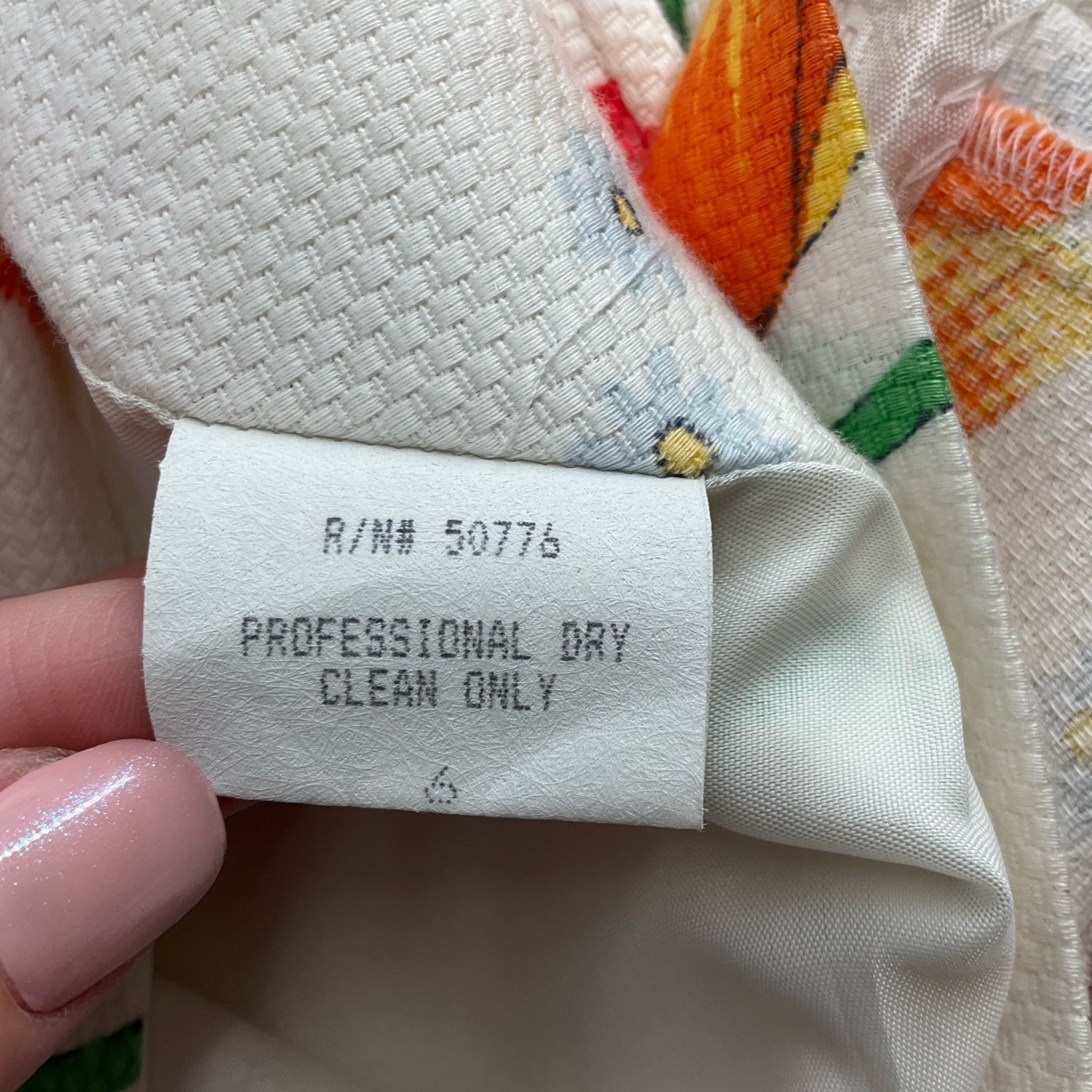 Kamisato White/Pink/Orange Floral Pre-Owned Dress - Size 6 - Margaret’s Fine Consignment