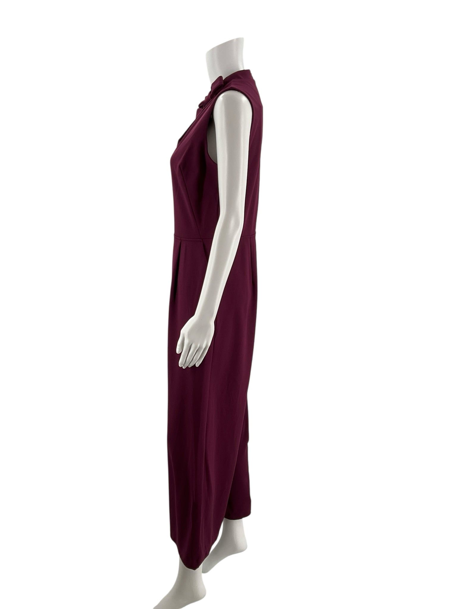 Stella & Julie Plum Solid Pre-Owned Ladies Jumpsuit - Size 8