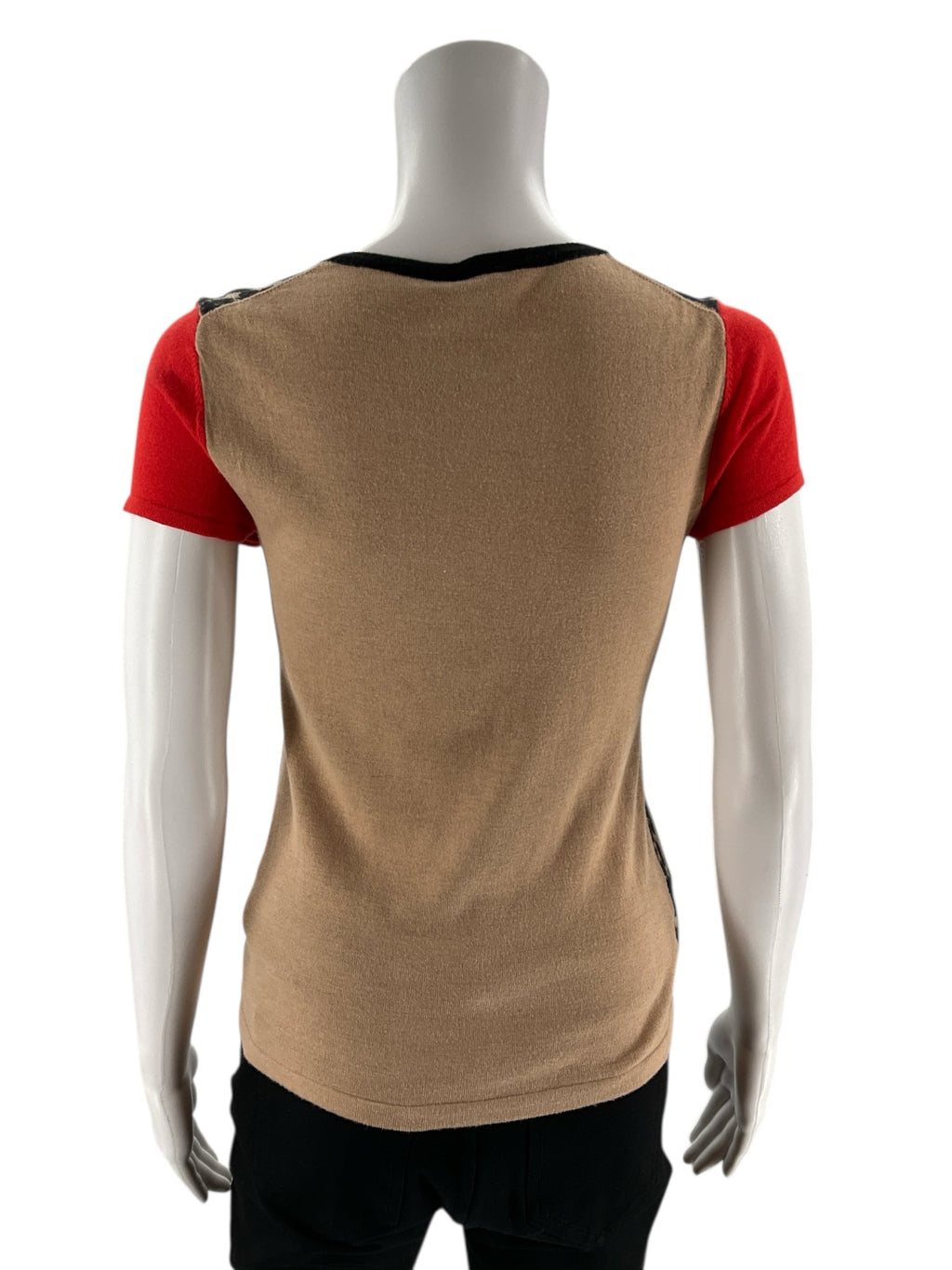 Ann Taylor - Red/Black/Tan Cheetah Pre-Owned Ladies Casual Top - Size Small Petite