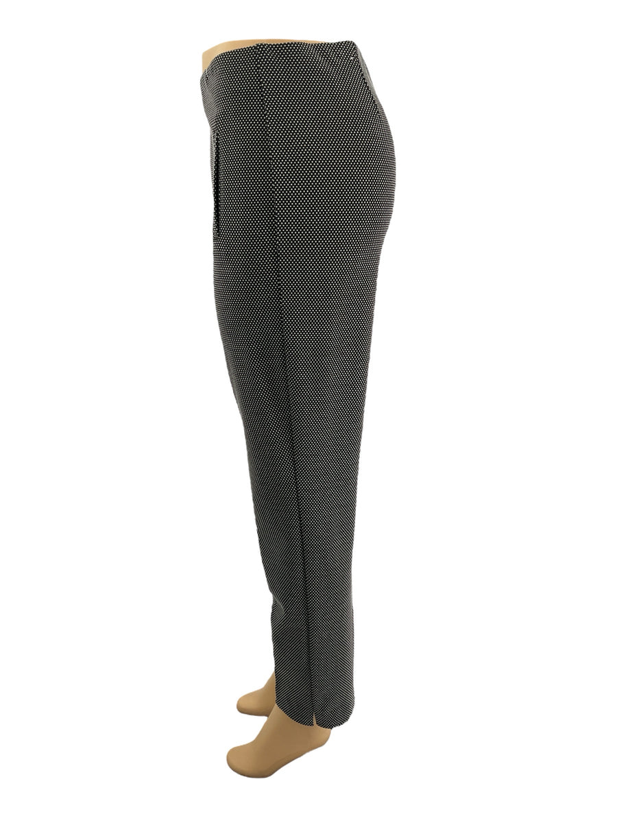 Chico’s Black/White Polka Dot Pre-Owned Ladies Pants - Size Medium
