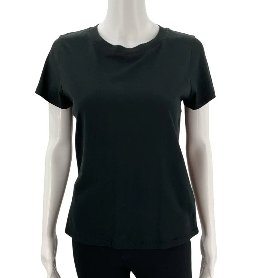 Madewell Black Solid Short Sleeve Top – Size Small, Excellent Pre-Owned