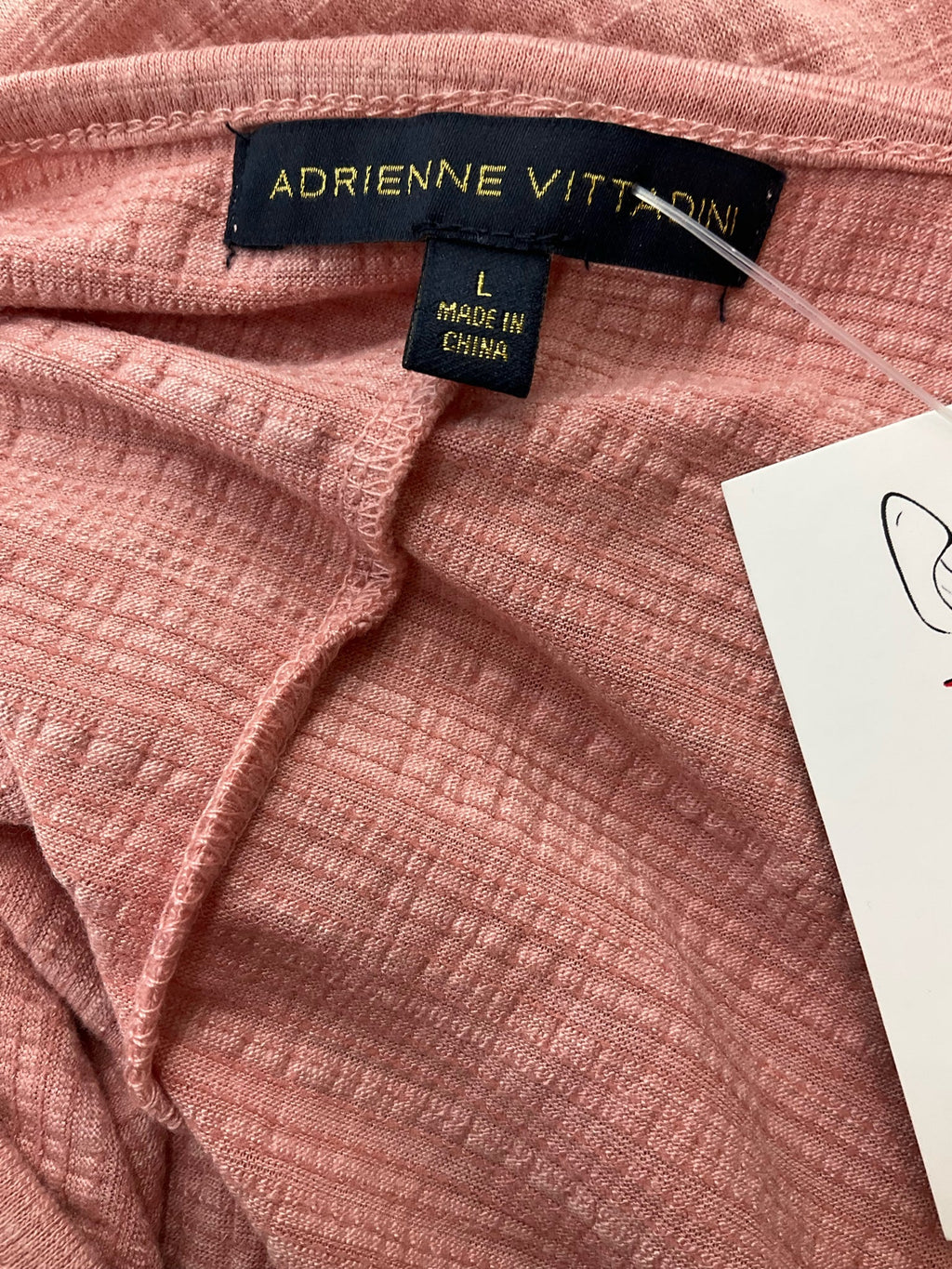 Adrienne Vittadin Pink Solid Pre-Owned Ladies Top - Size Large