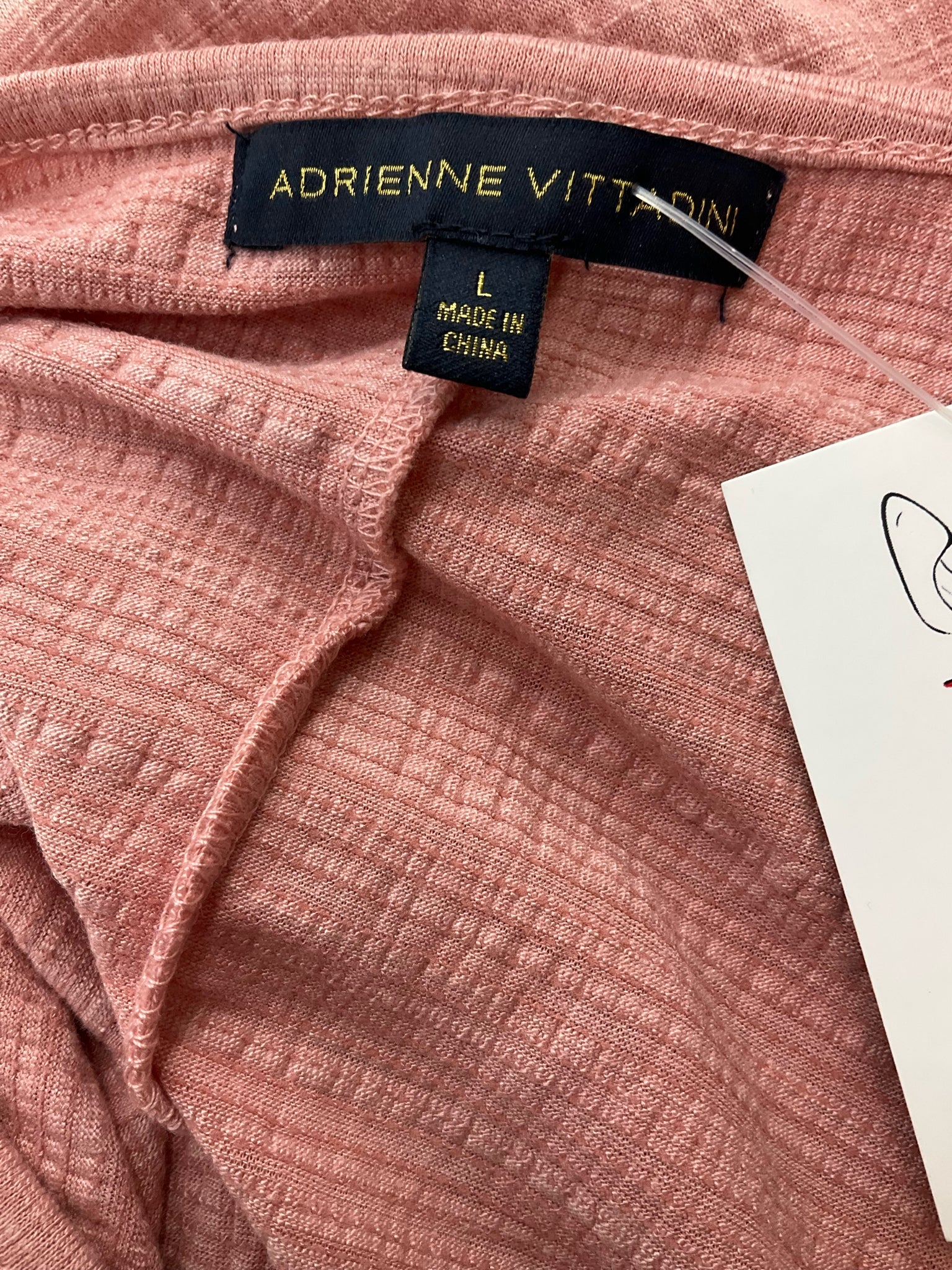Adrienne Vittadin Pink Solid Pre-Owned Ladies Top - Size Large