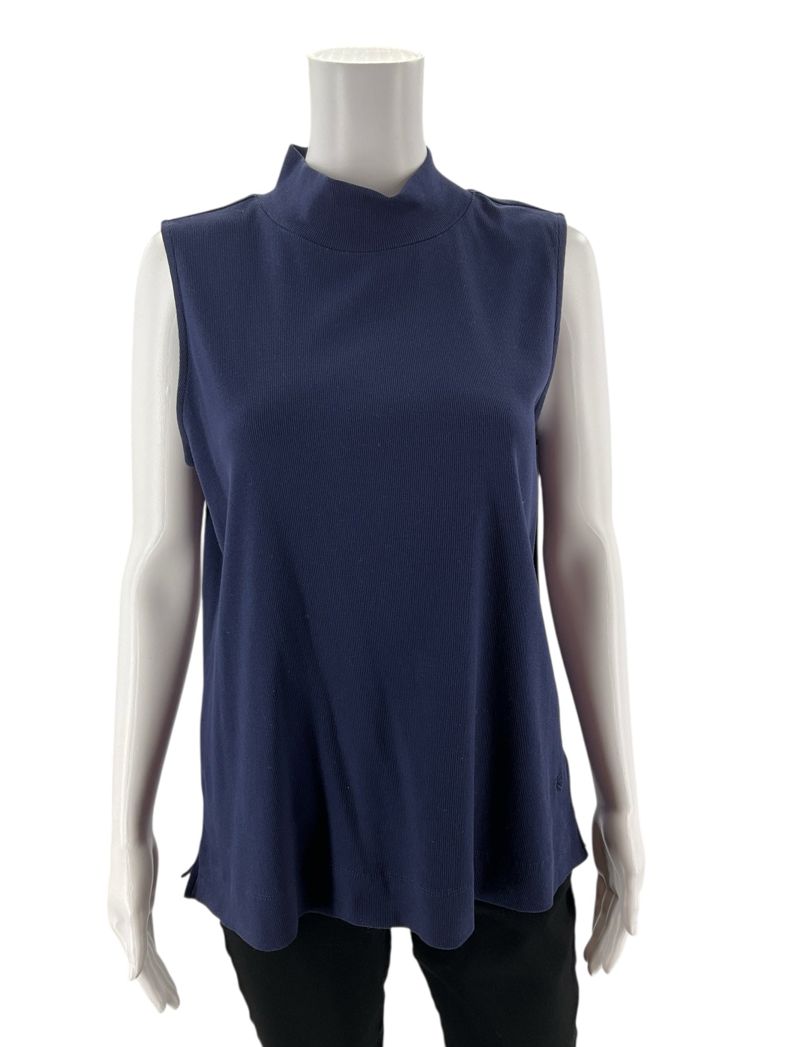 Isaac Mizrahi - Navy Solid Pre-Owned Ladies Casual Top - Size Large