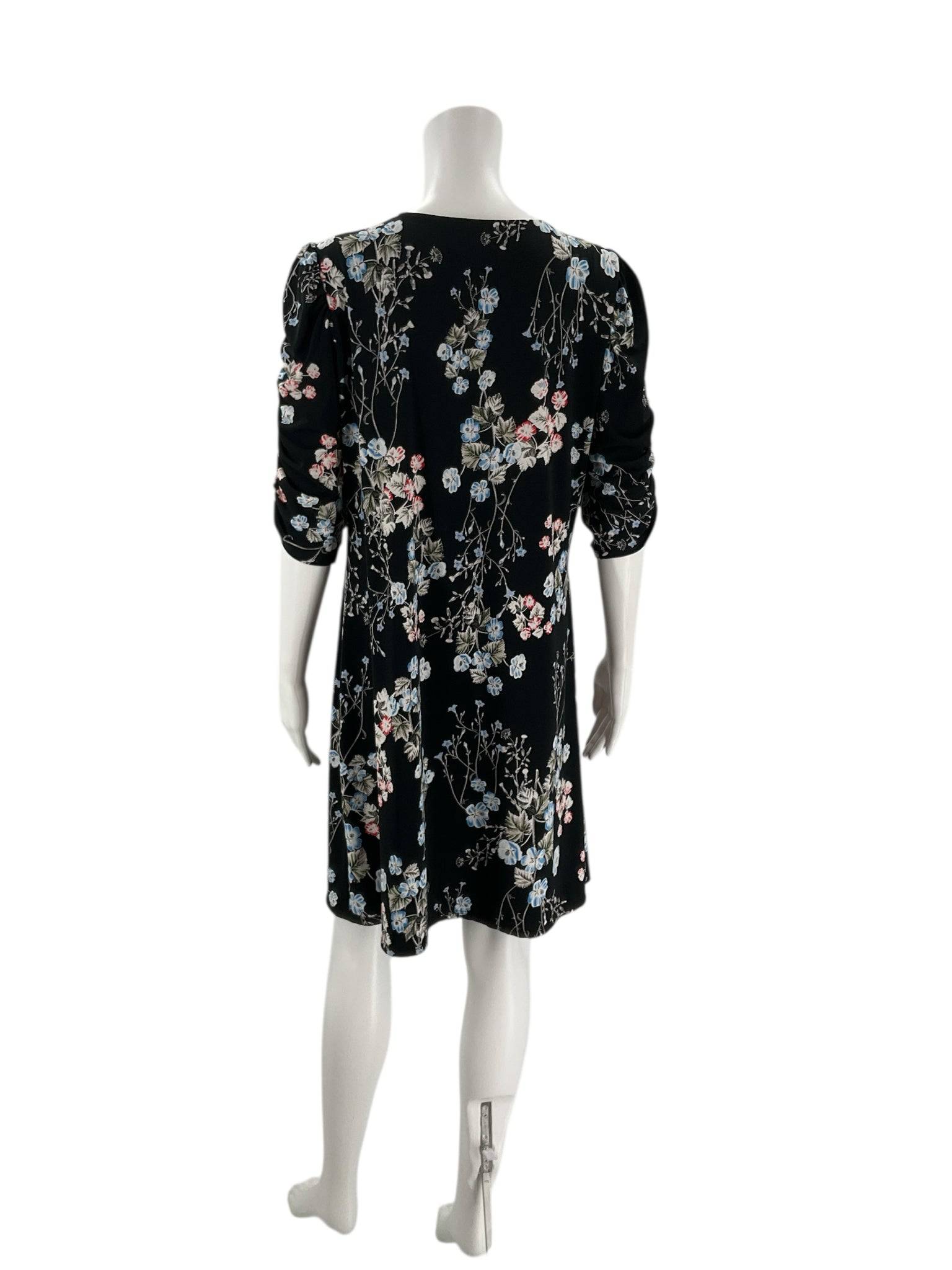 CeCe Black/Multi Floral Pre-Owned Ladies Dress - Size Large - Margaret’s Fine Consignment