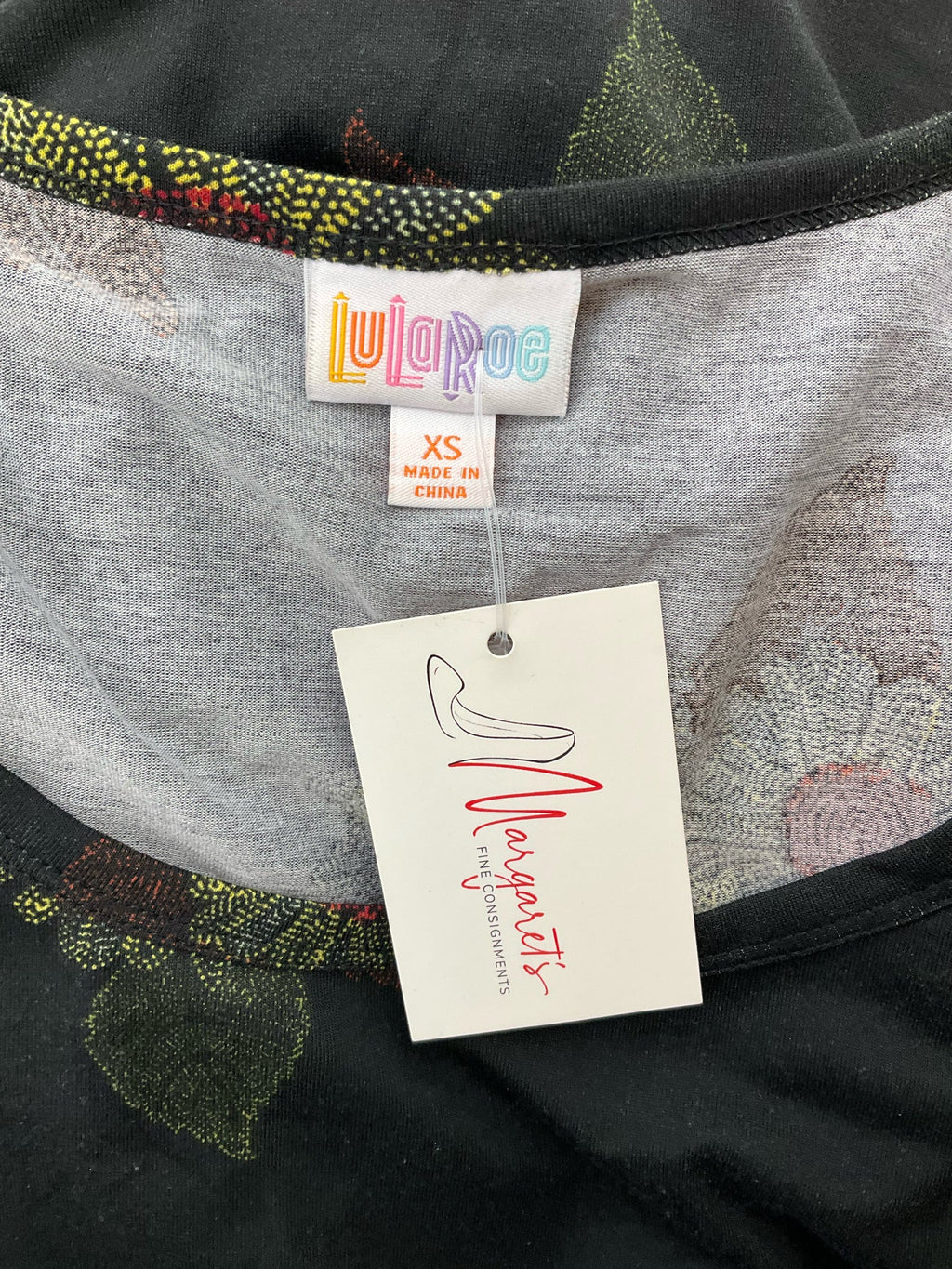 Lularoe Black/Yellow Sunflowers Pre-Owned Ladies Dress - Size XS