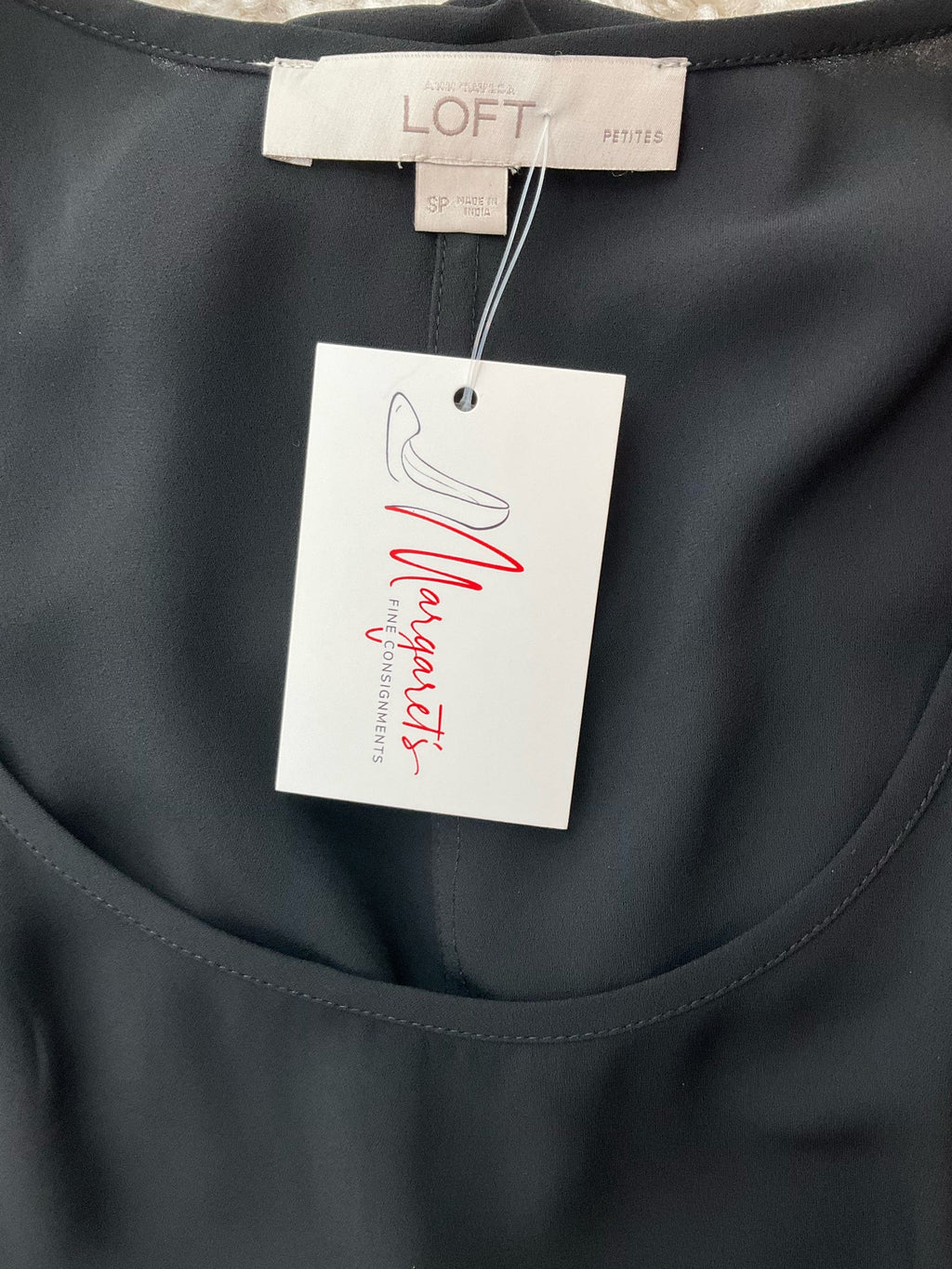 Loft Black Solid Pre-Owned Ladies Top - Size Small Petite