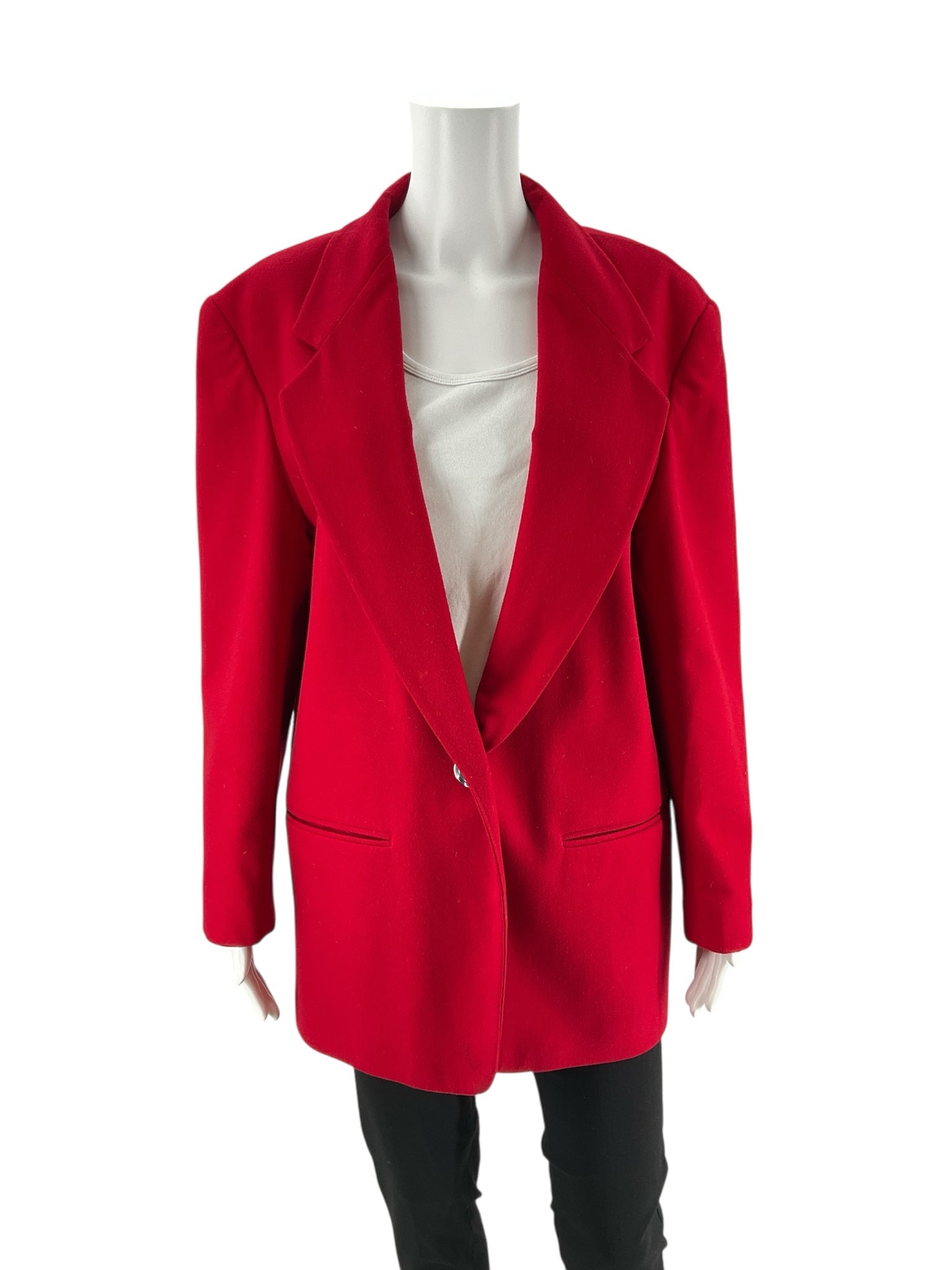 International Scene Red Solid Pre-Owned Ladies Blazer - Size 12