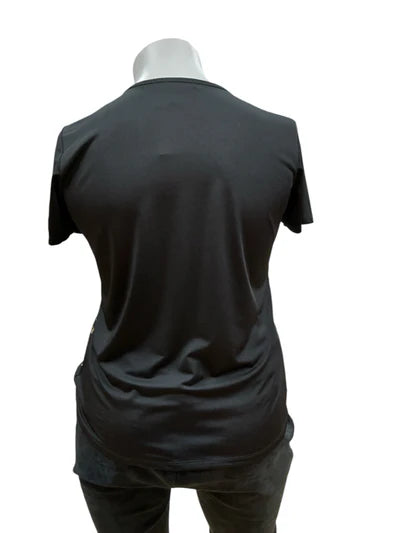 Ellen Tracy Black/Gold Sequins Pre-Owned Ladies Top - Size XL
