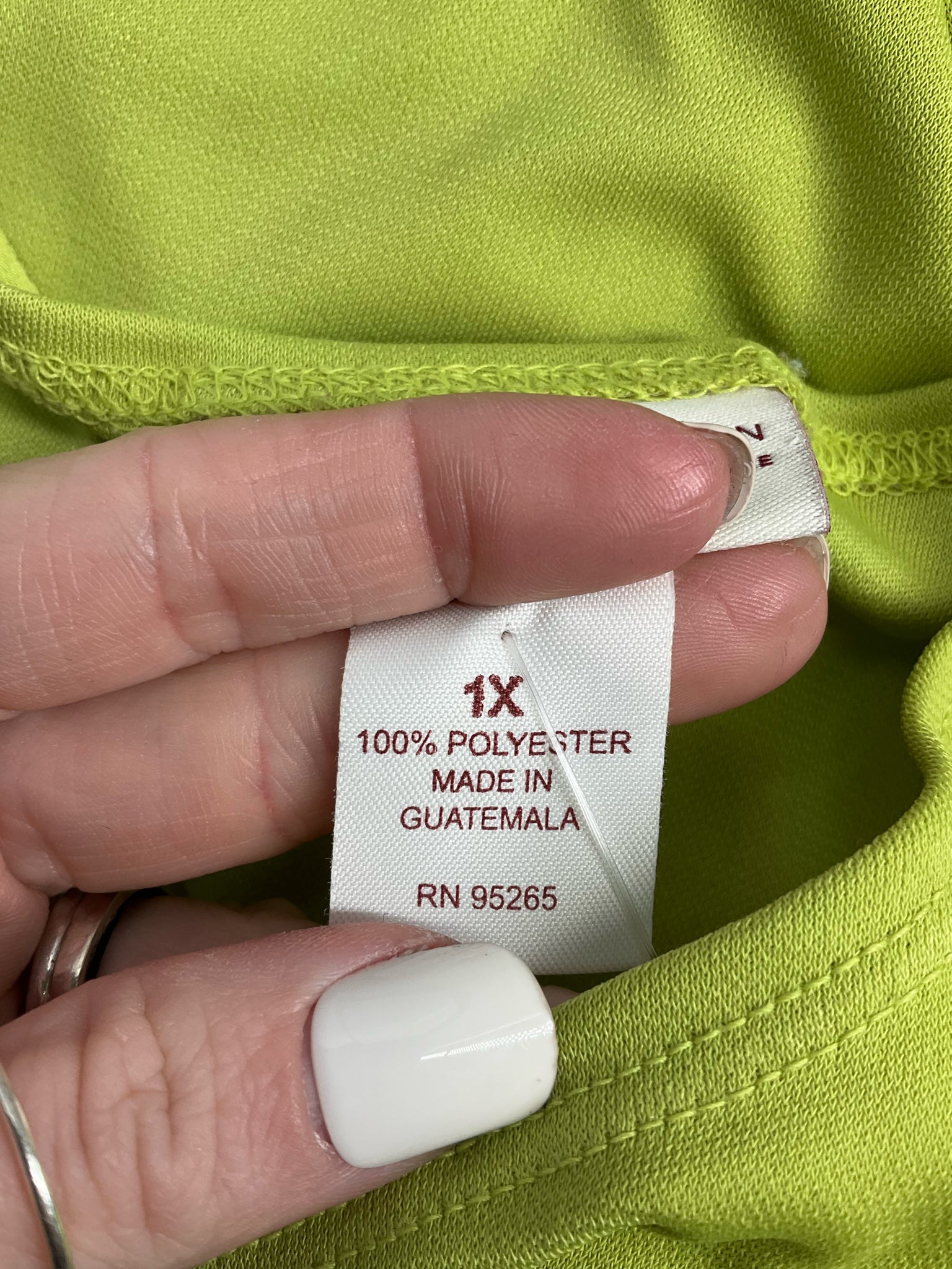 JM Collection Lime Green Solid Pre-Owned Ladies Sleeveless Top - Size 1X