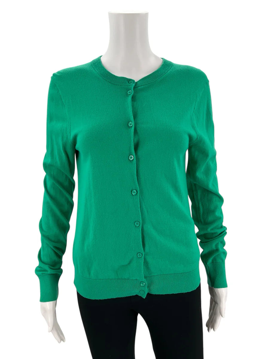 J Crew Green Solid Pre-Owned Ladies Top - Size Medium